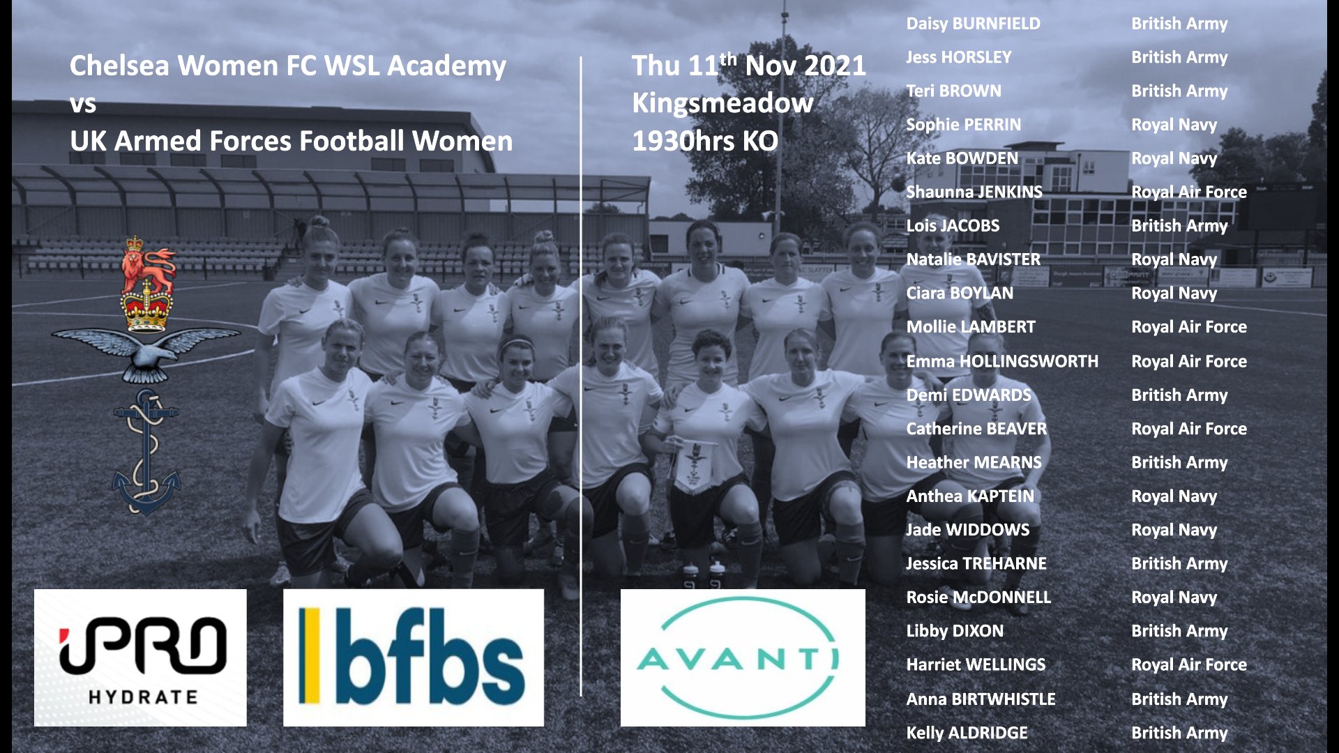 Football team and fixtures.