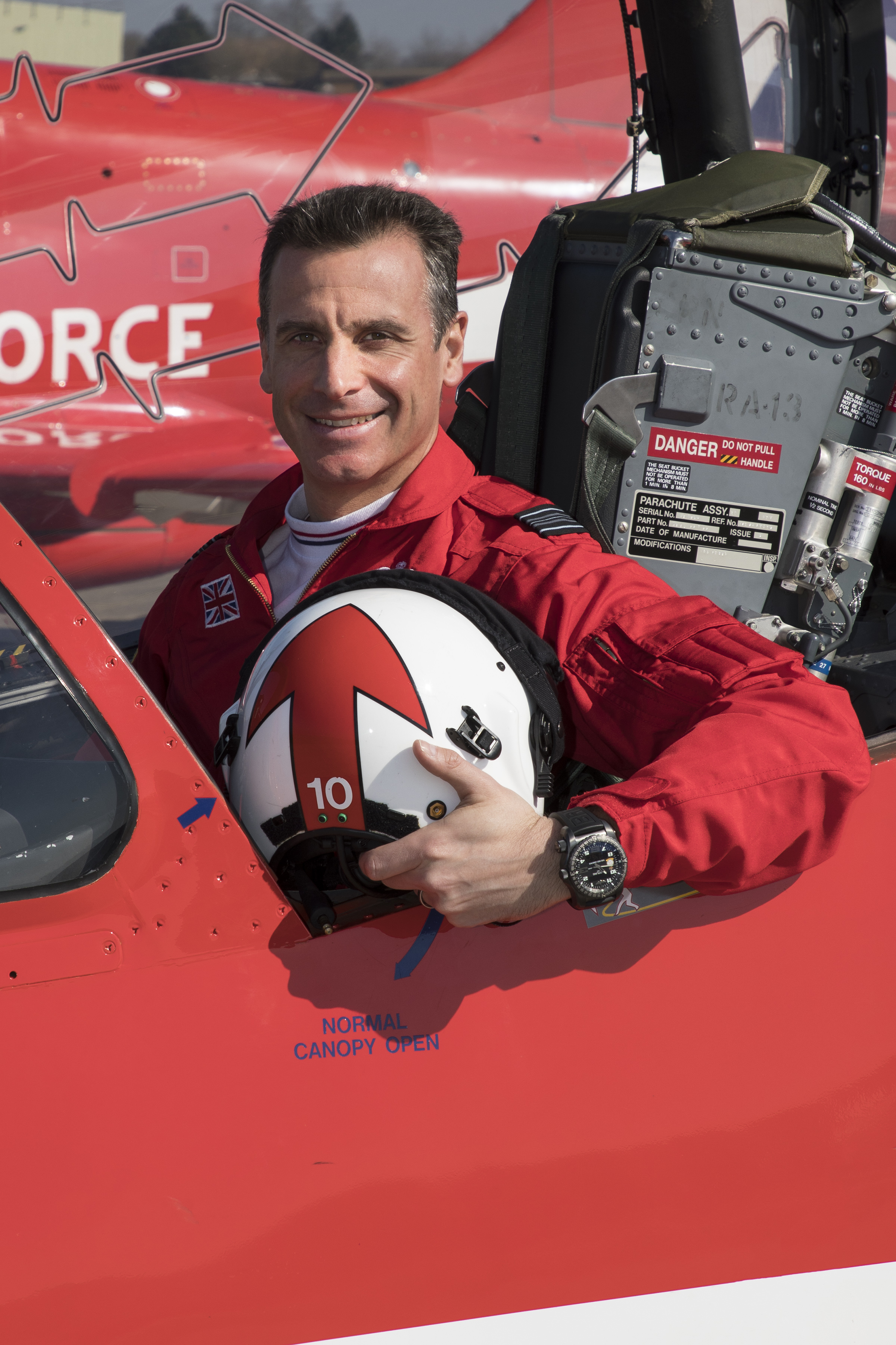 Wg Cdr Adam Collins joined the Red Arrows in 2018 as Red 10 and a Squadron Leader