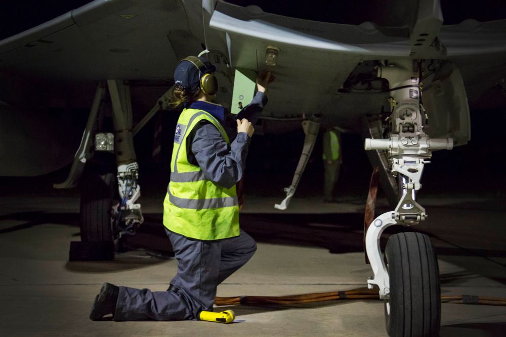 RAF Engineer with a Typhoon