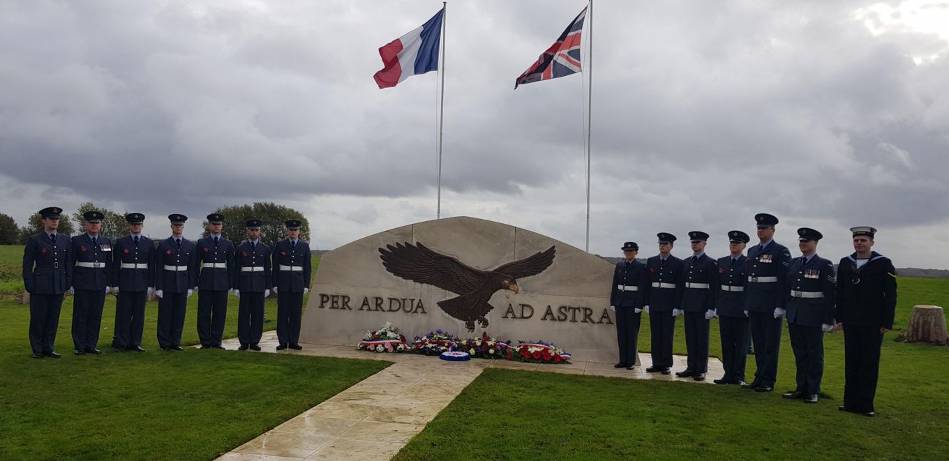 St Omer memorial with RAF personnel