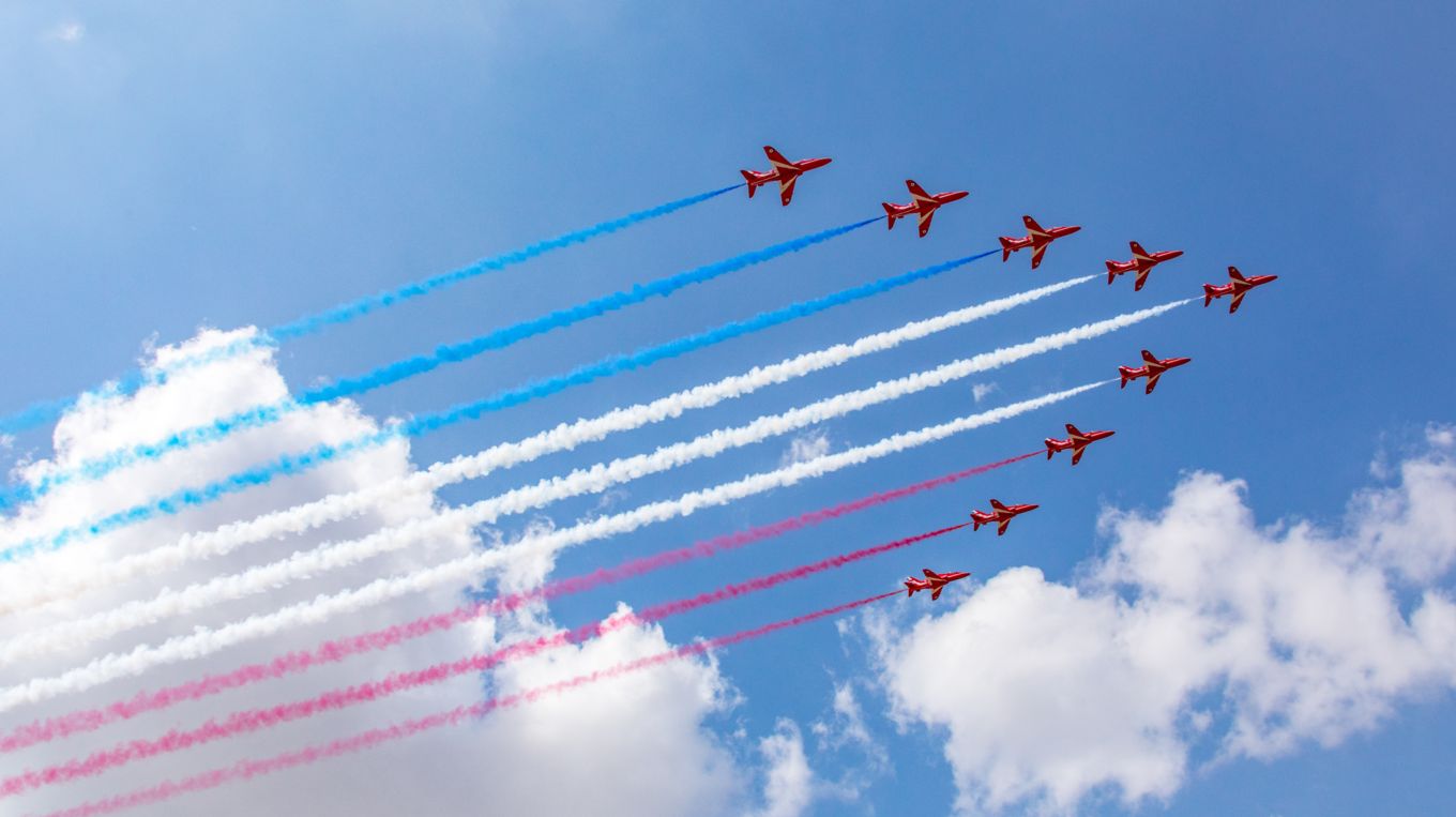 The Red Arrows will be part of a Hudson River flight on August 22.