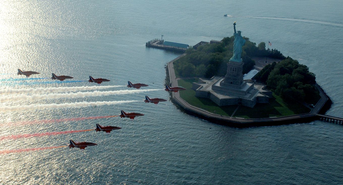 The Red Arrows last visited the US more than a decade ago.