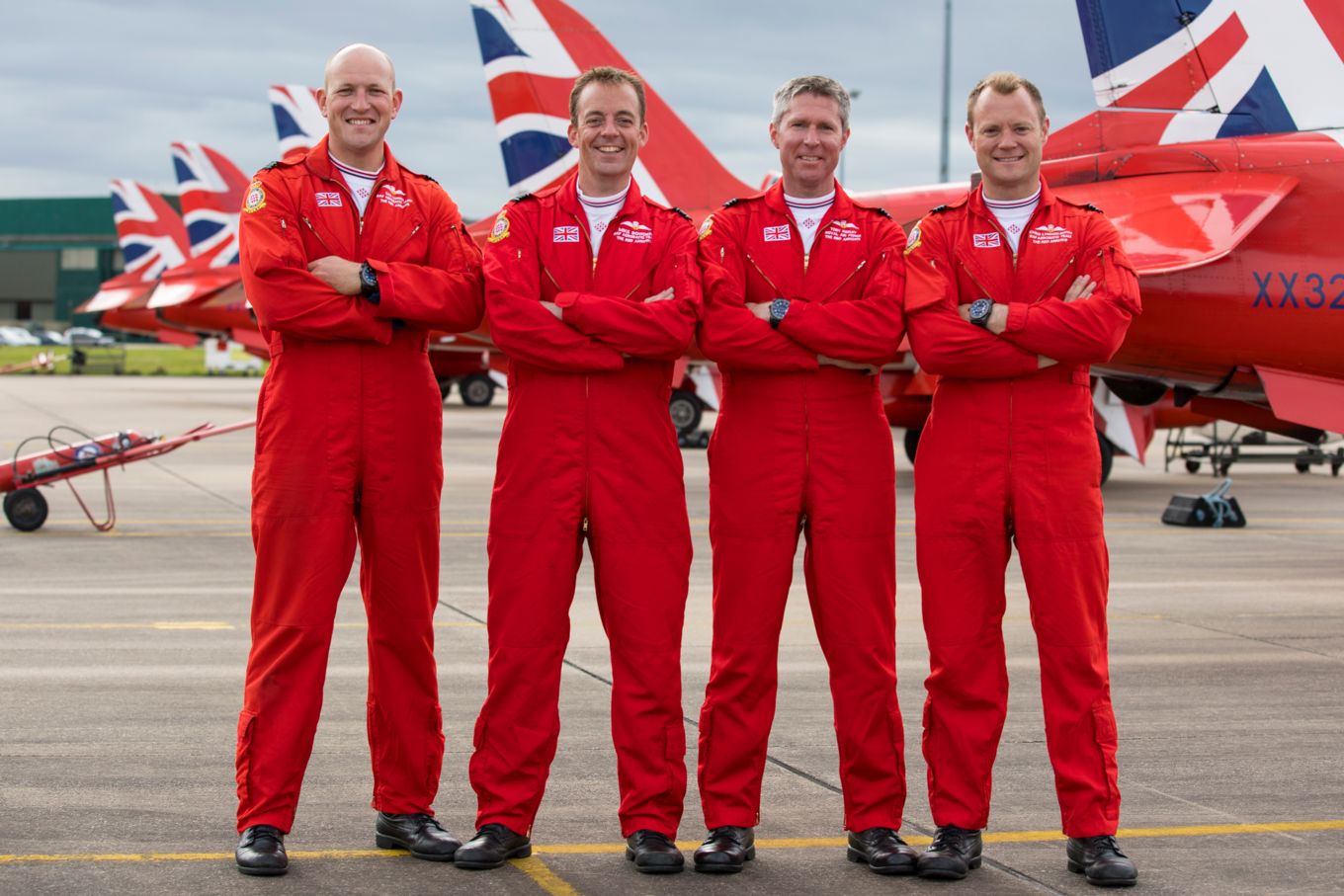 The four pilots leaving the Red Arrows after the 2019 season.