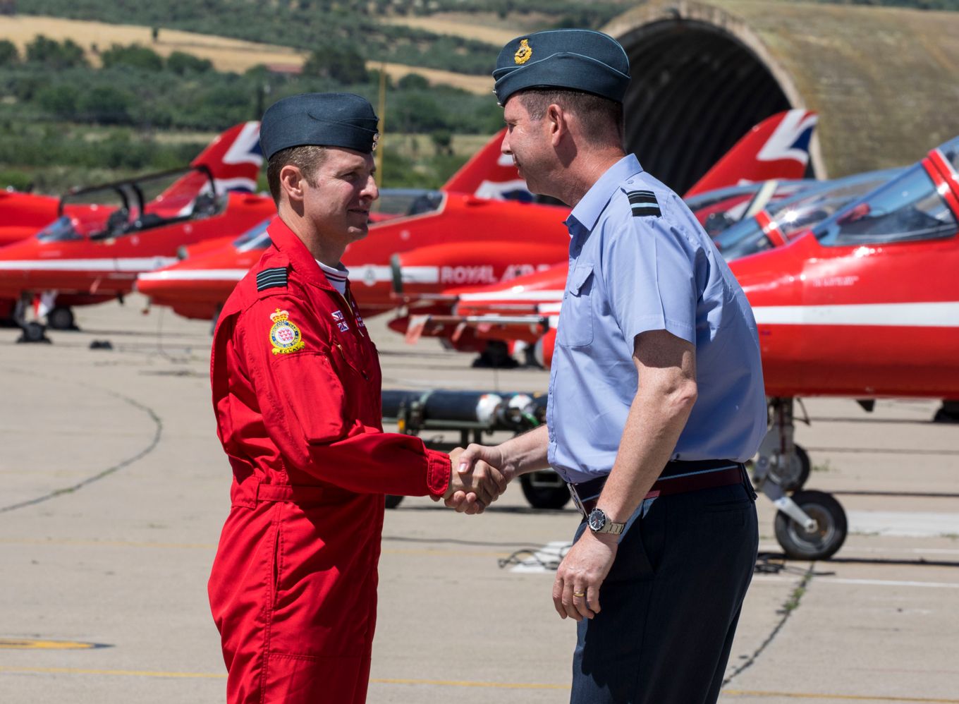 Wing Commander Andrew Keith (left) with Air Officer Commanding, 22 Group, Air Vice-Marshal Warren James (right).