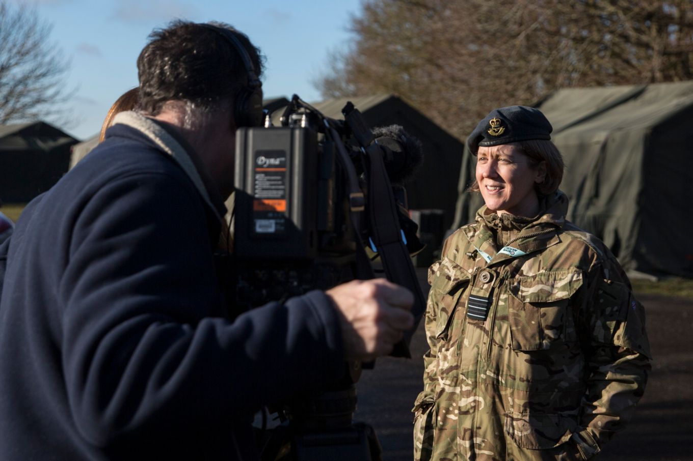Wing Commander Wright interviewed during an exercise in January.