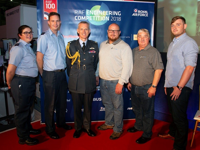 Personnel from 47 Squadron at the RAF100 Engineering Competition in 2018,