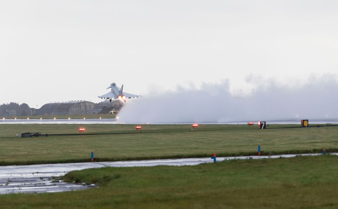 RAF Typhoon taking off