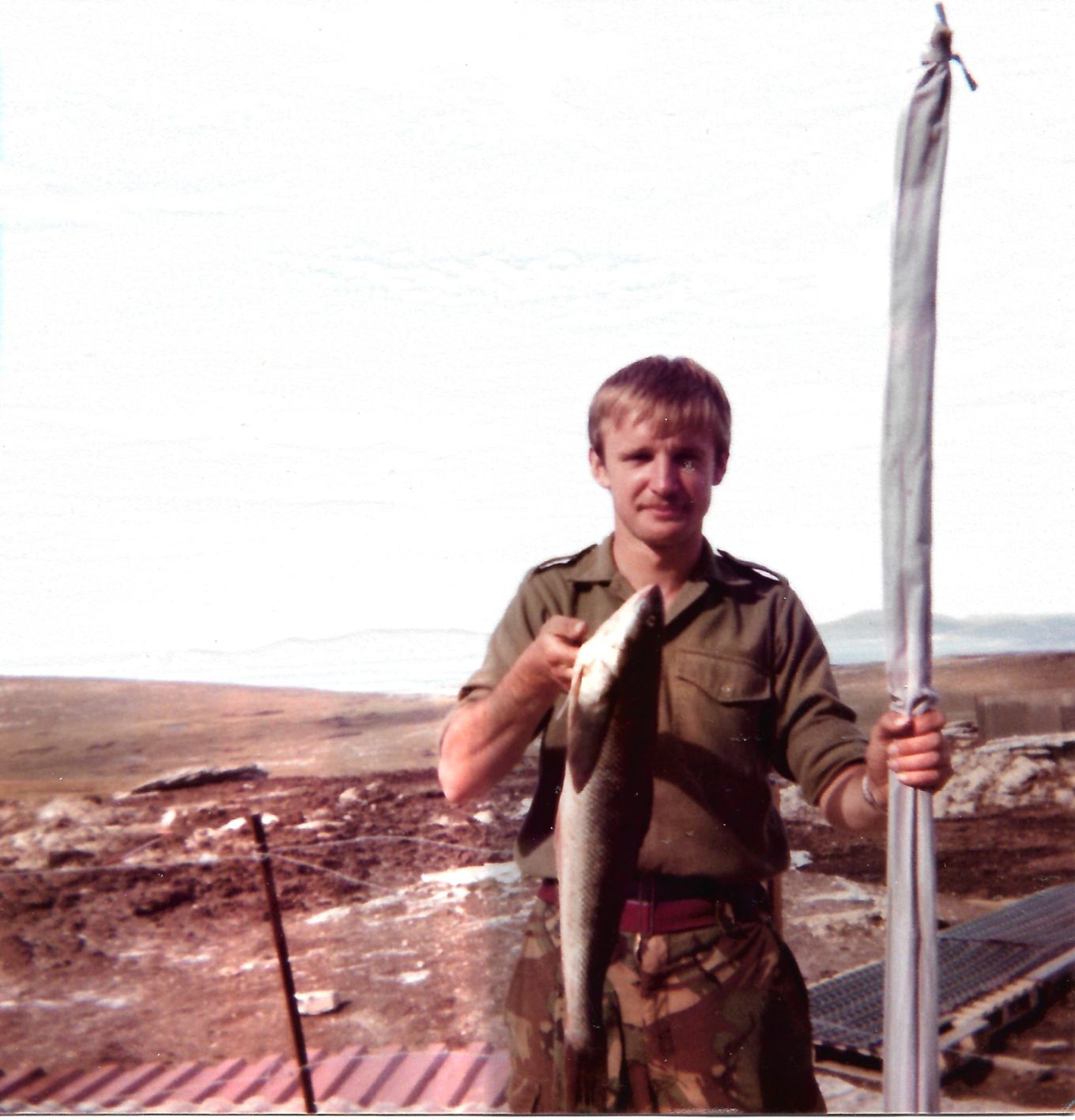 Kev Winks at Byron Heights in the Falkland Islands during the eighties