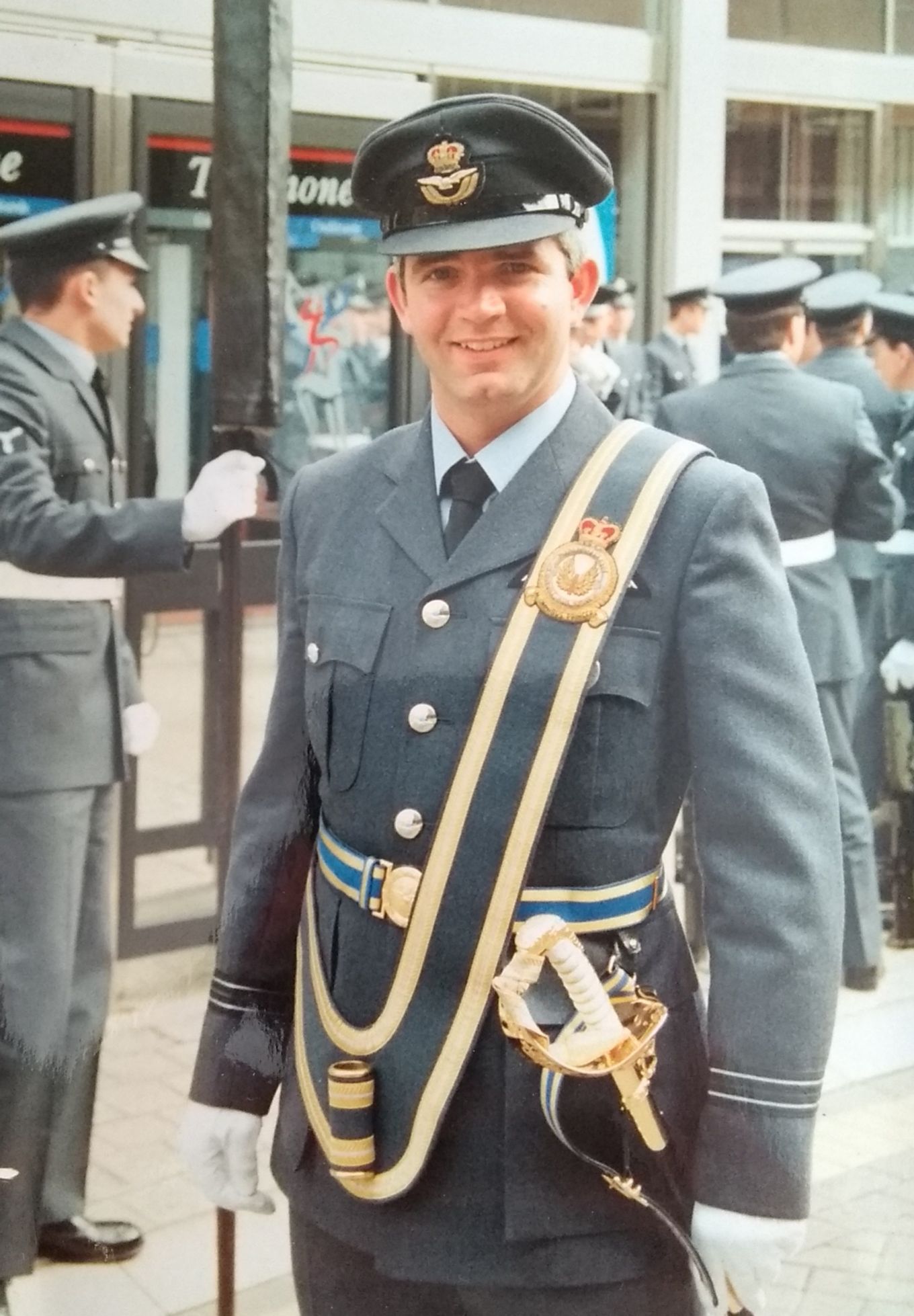 Flight Lieutenant Tagg at the Freedom of Peterborough Parade in 1995