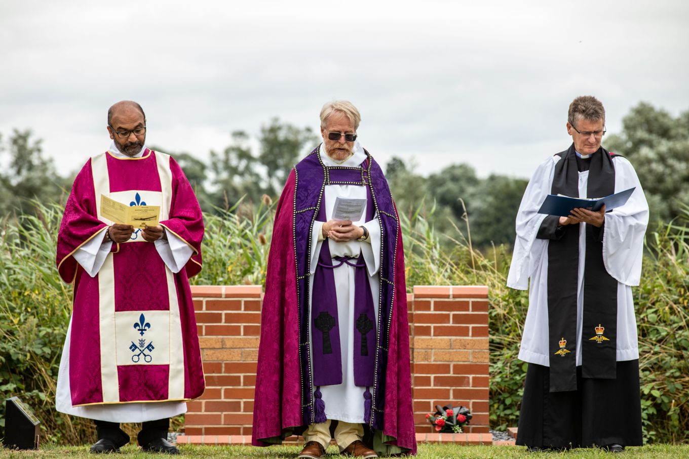 From left to right: Father Jacob Cheriyan (Prison Chaplain), Reverend Andrew Smith (St. Peter’s Church, March), Reverend Squadron Leader Andrew Tucker (RAF Wittering Chaplain)