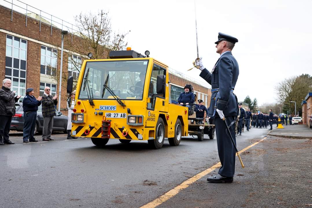 Streets lined for WO Paul Kent ejection from RAF Cosford
