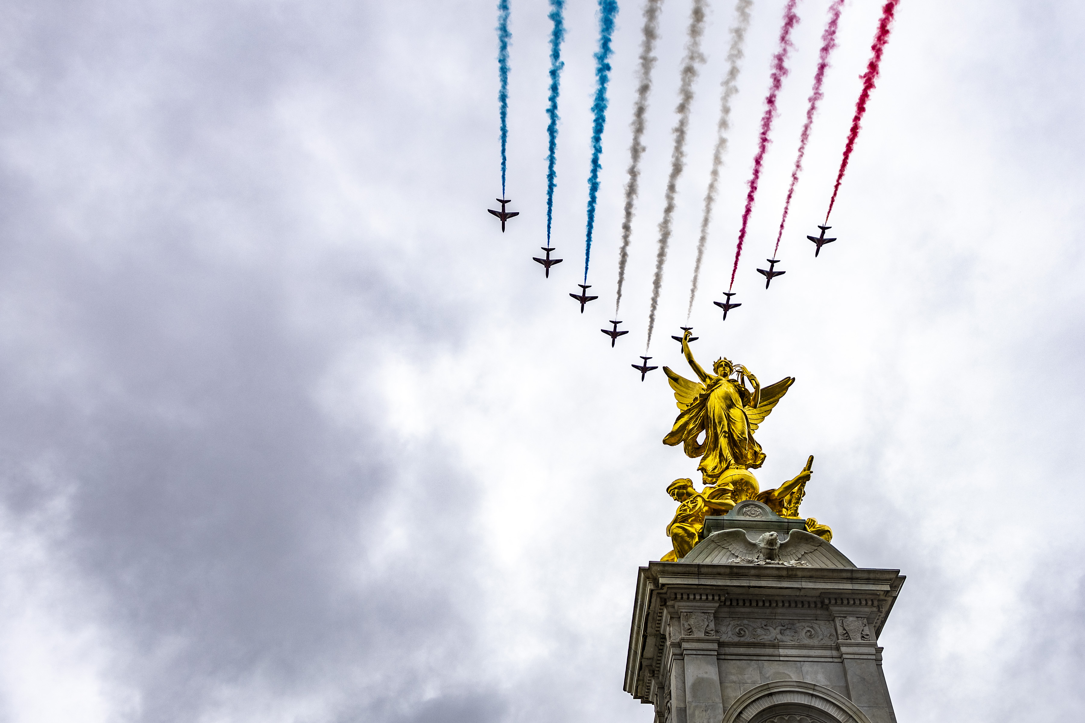 Flying over London for a big, state occasion was a highlight for all three pilots.