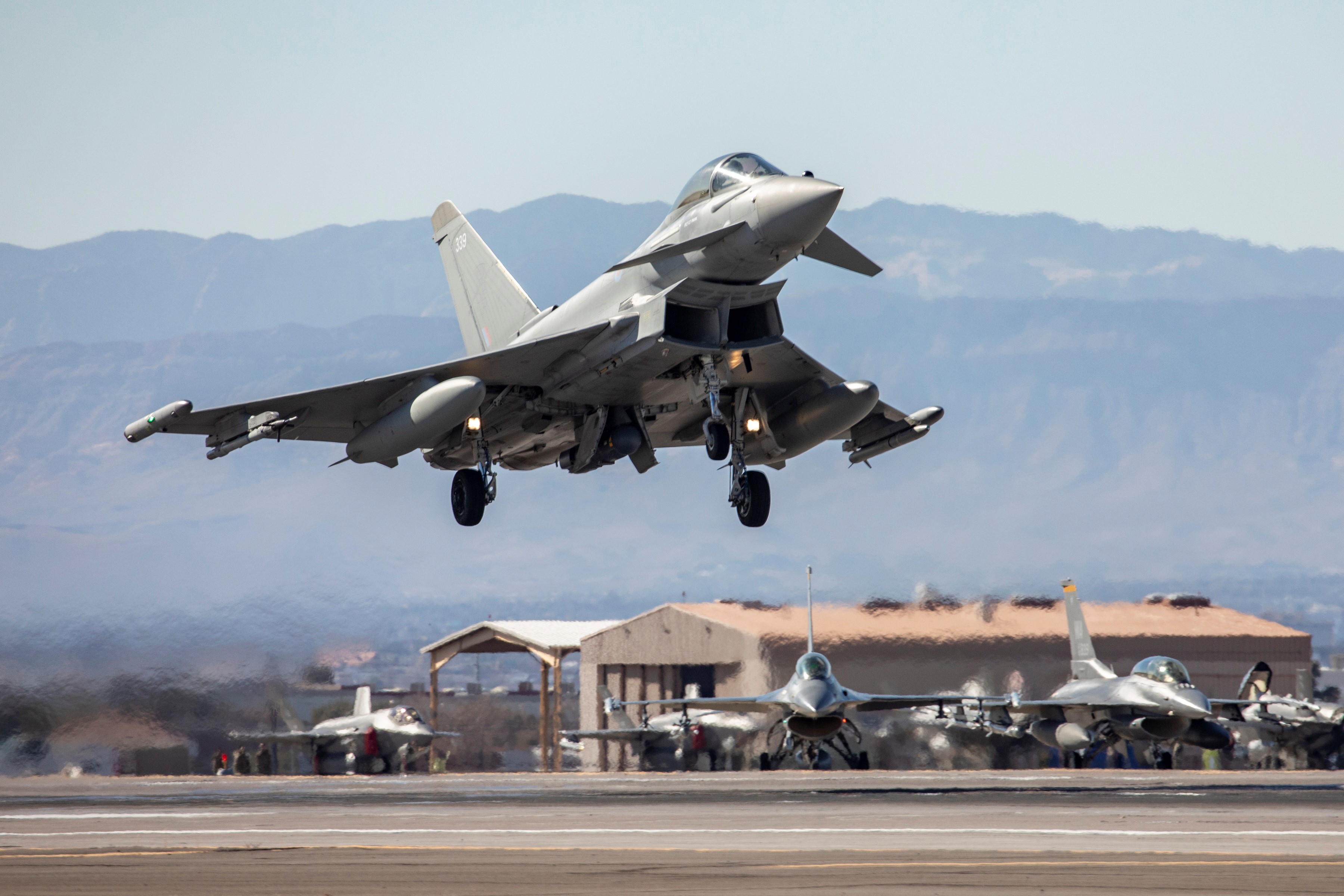 Image show a Typhoon aircraft.