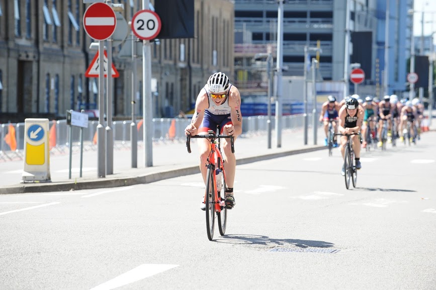 Cyclist on the road.