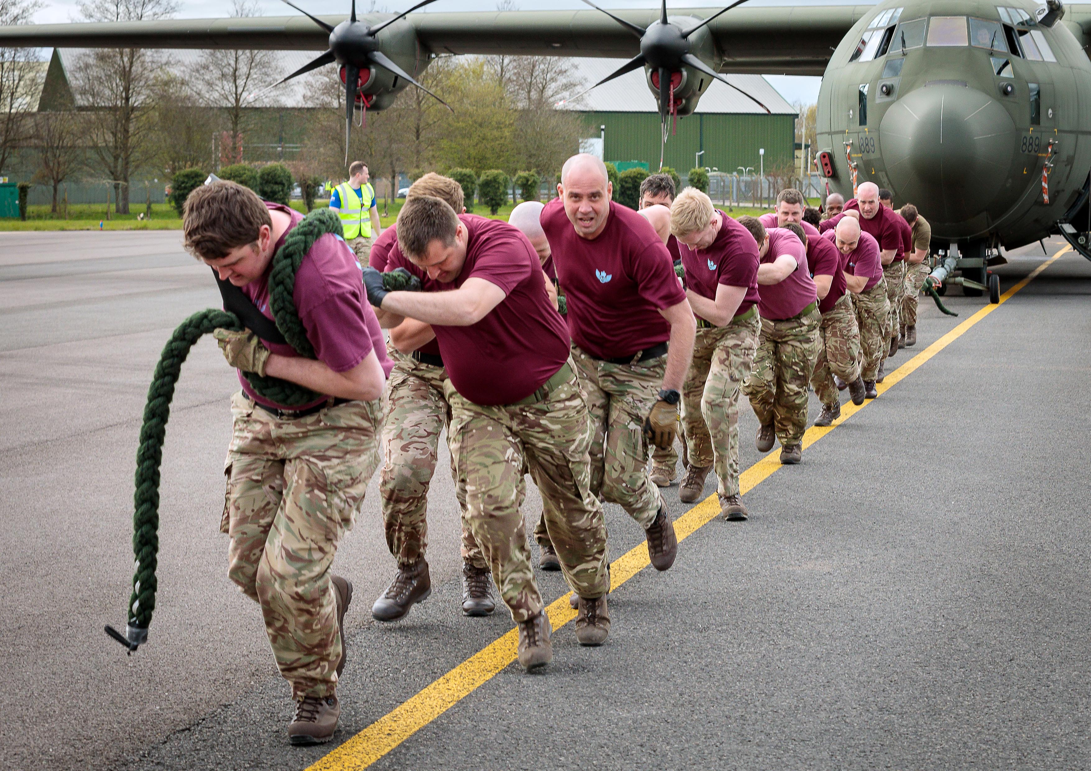 The Hercules Charity Pull took place at RAF Brize Norton on 5 Apr 22, raising money for two extremely deserving charities.