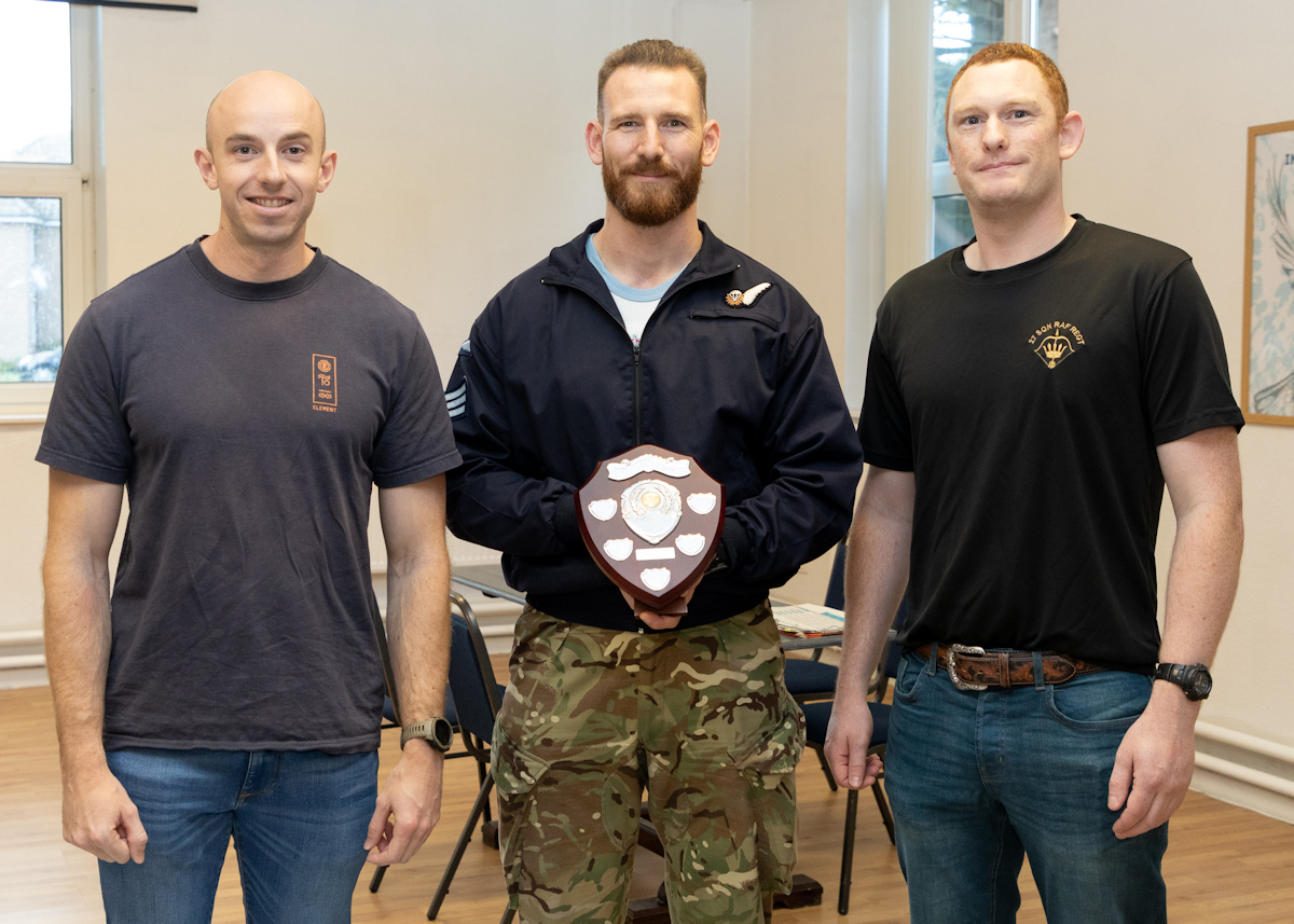 Joint winners 1 Squadron (L) and 27 Squadron (R) 