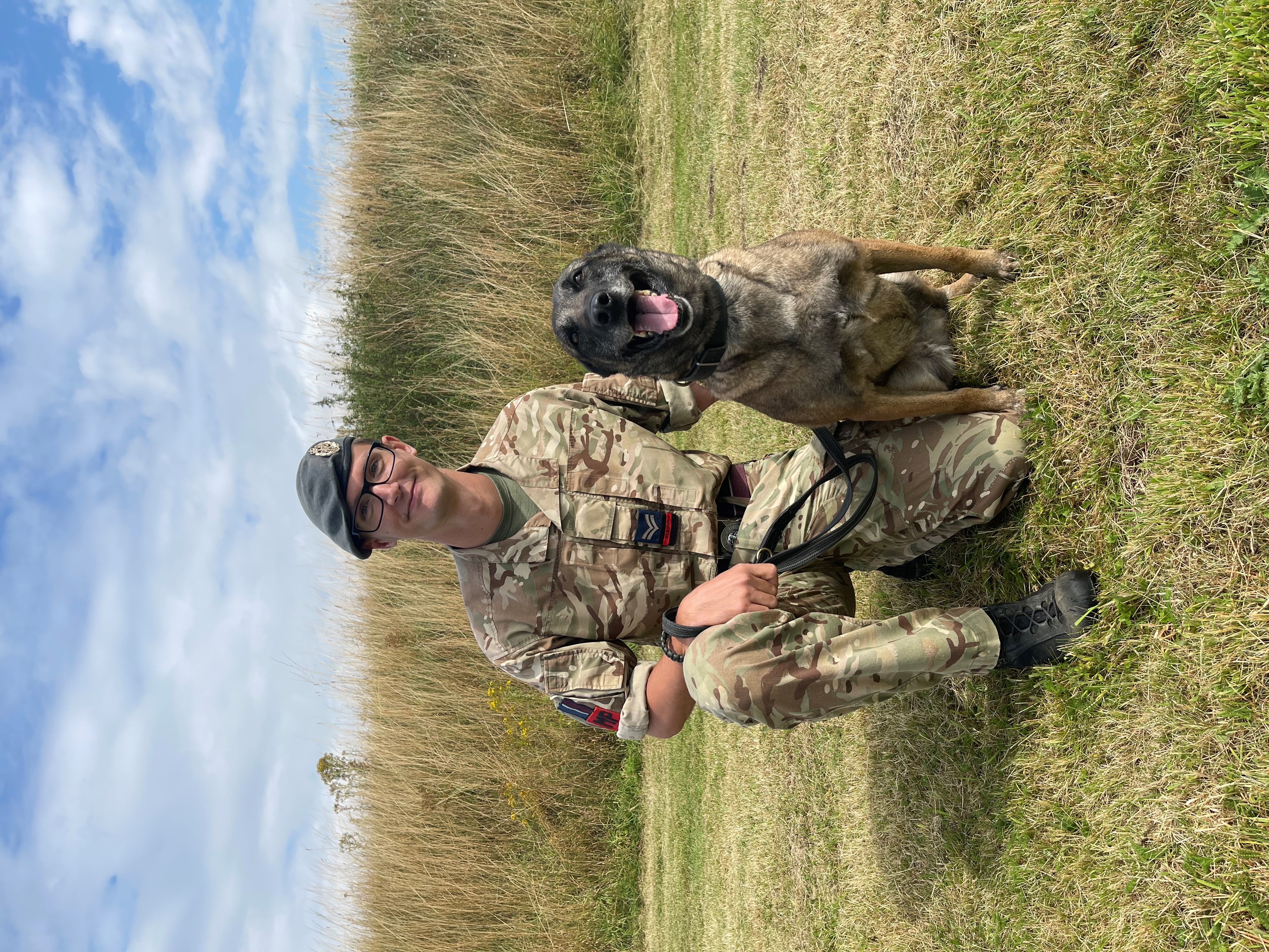 RAF Police Handler and dog.