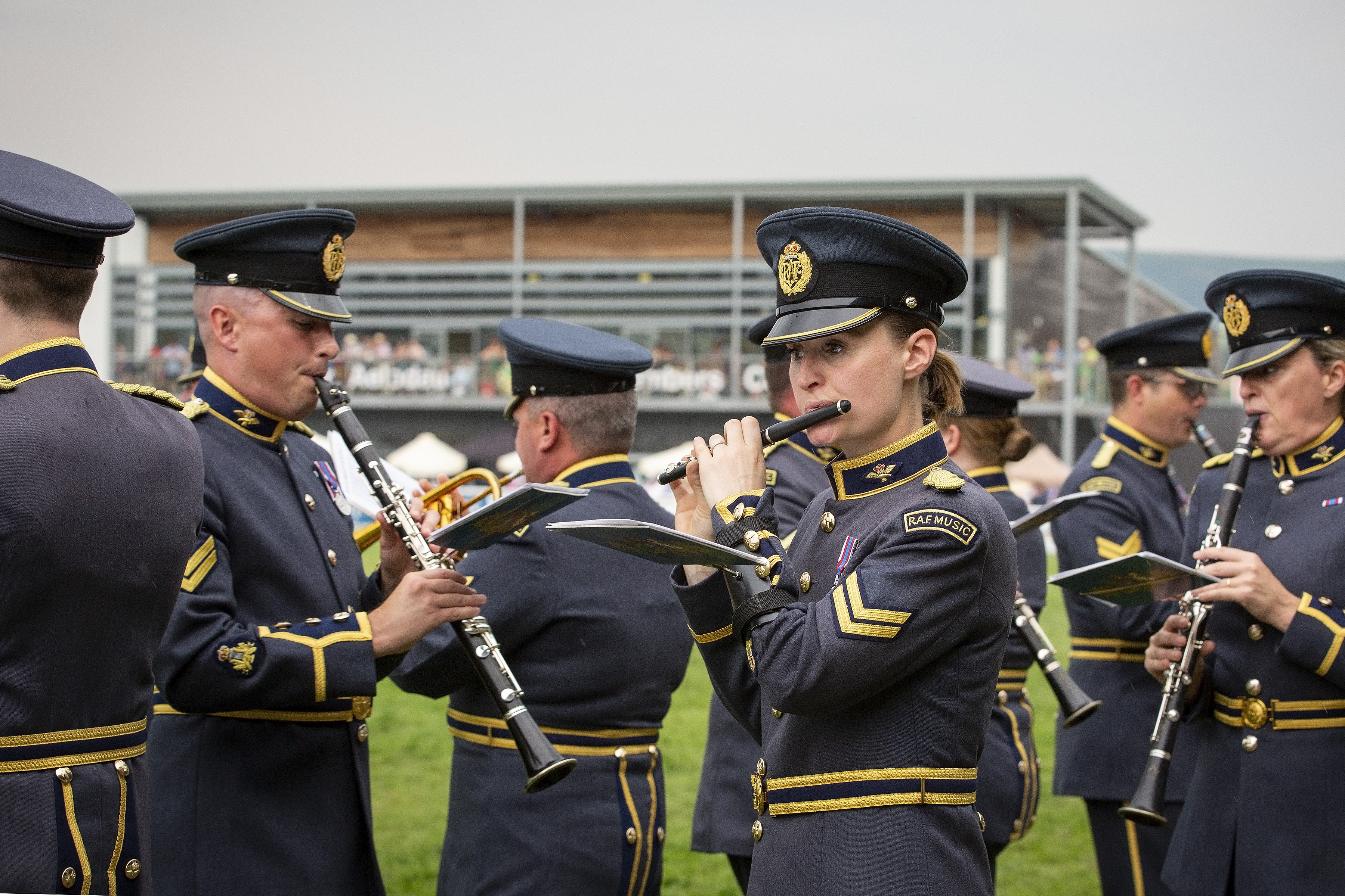 Image shows the Band of the RAF College performing.