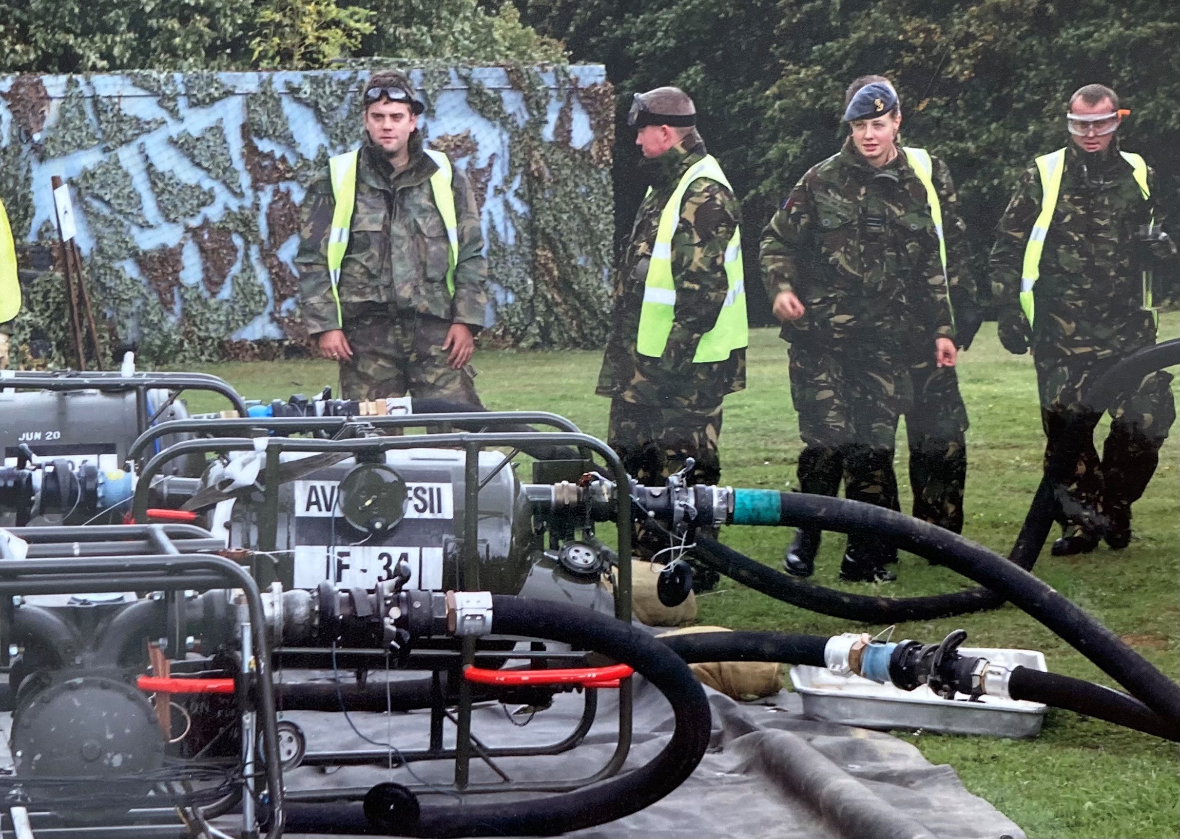 Laura Gilbert with the Fuels Support Team during her first tour at RAF Wittering