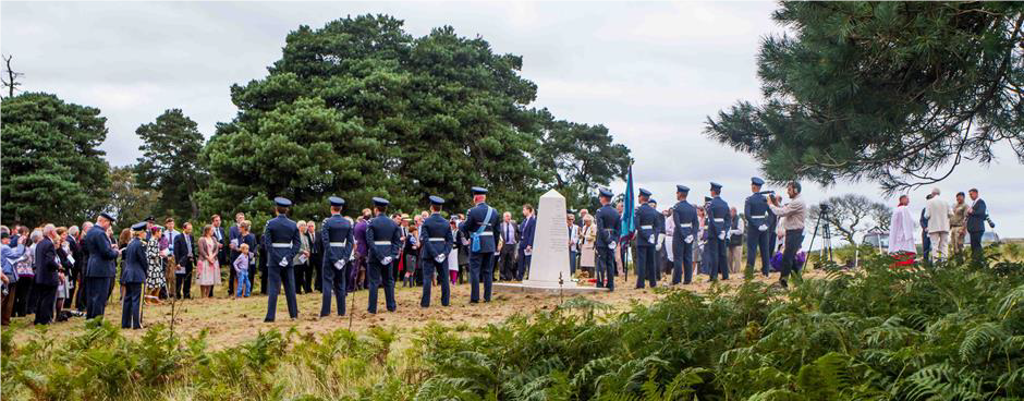 Personnel attend a service at the Memorial.