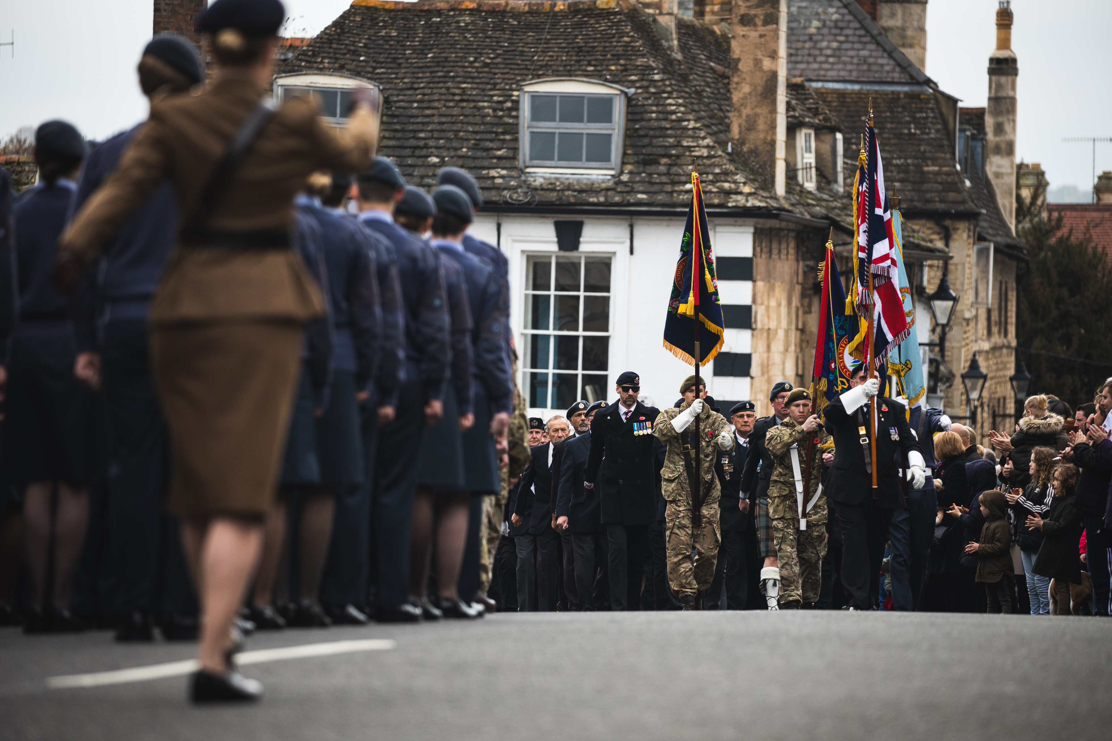 Veterans and cadets during the parade