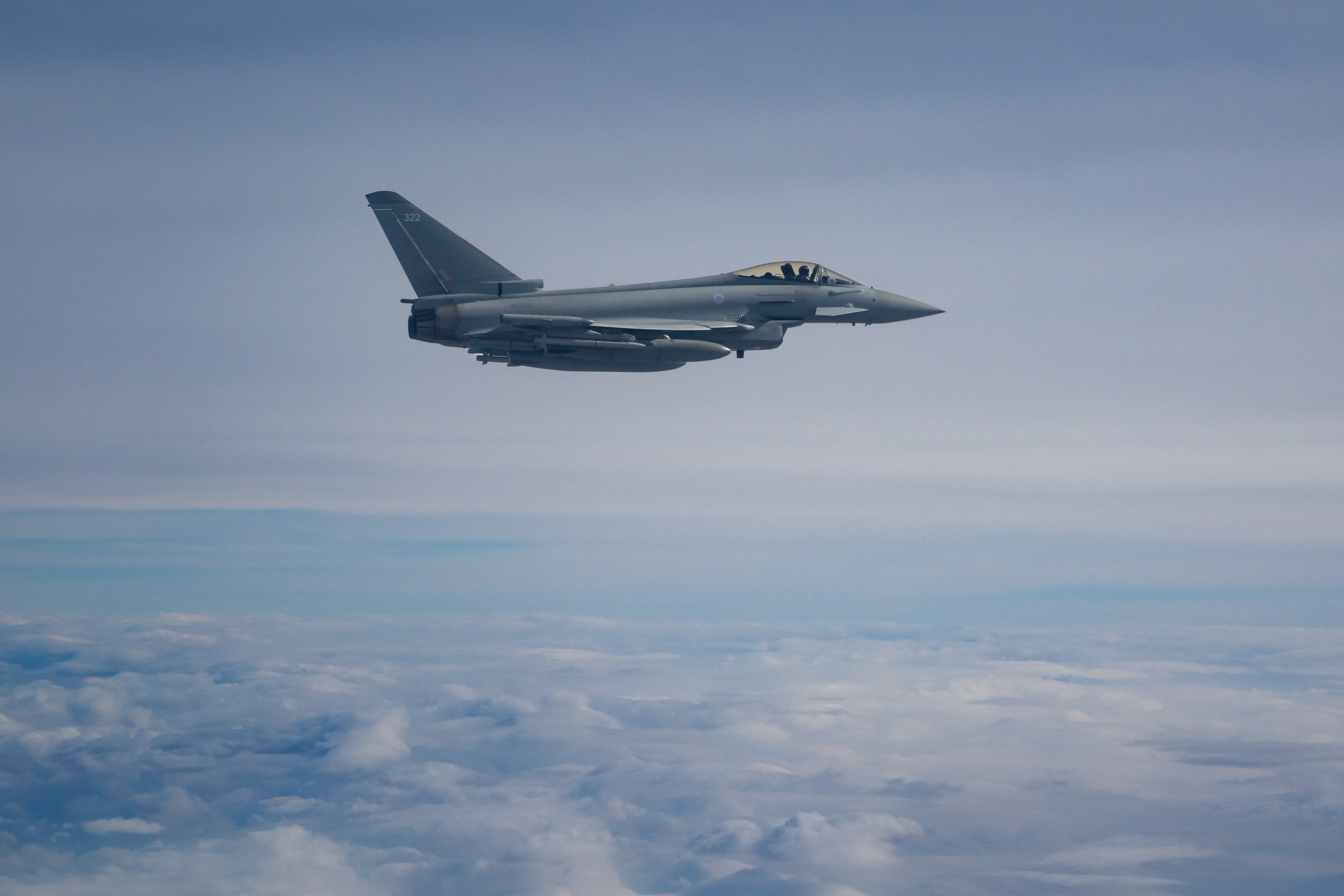 Typhoon in flight.