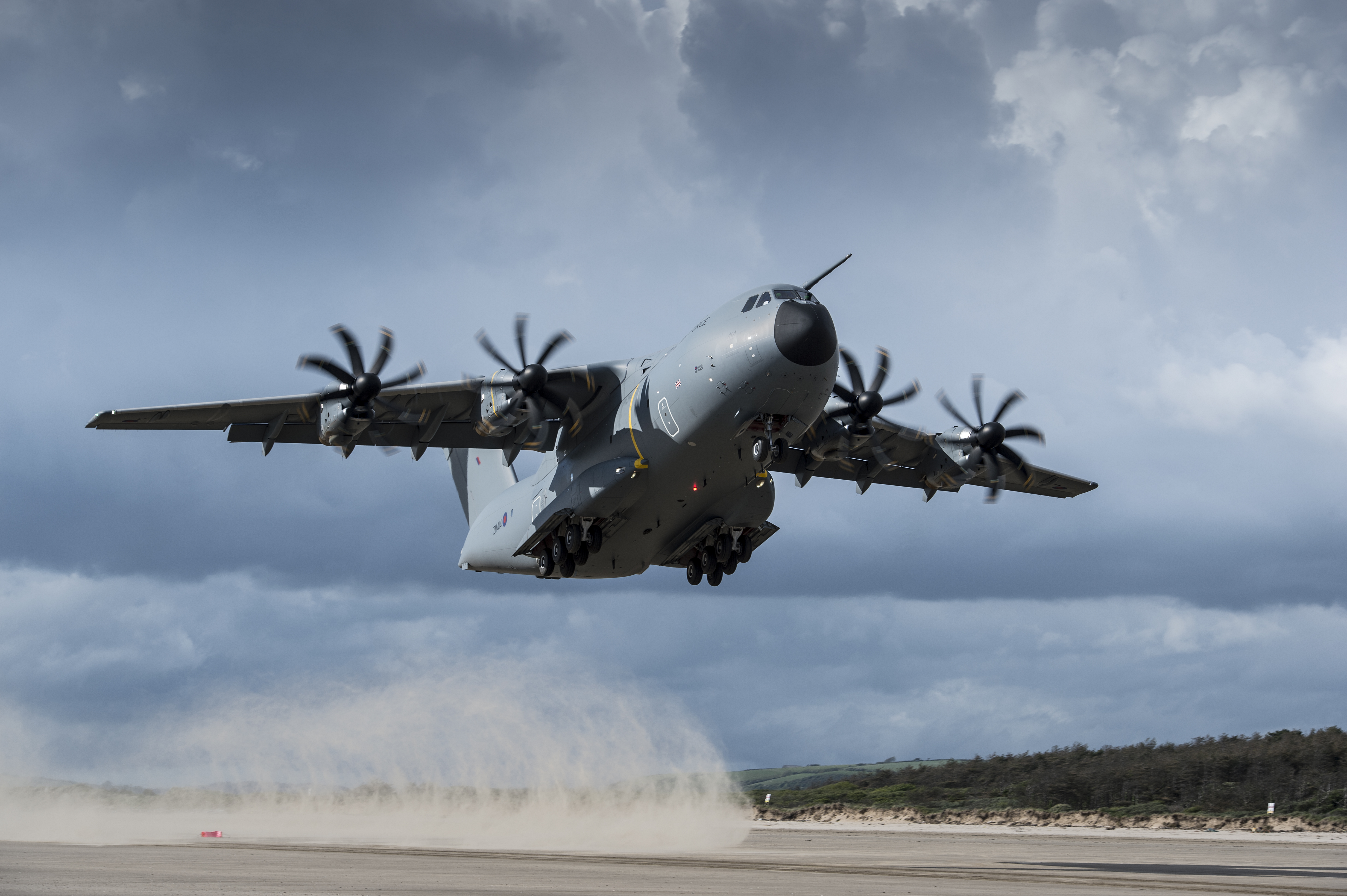 Pictured RAF A400M Atlas Aircraft - Royal Air Force aircraft and personnel will deploy to Stornoway in the Outer Hebrides this week in a major exercise to develop the future Agile Combat Employment (ACE) concept.