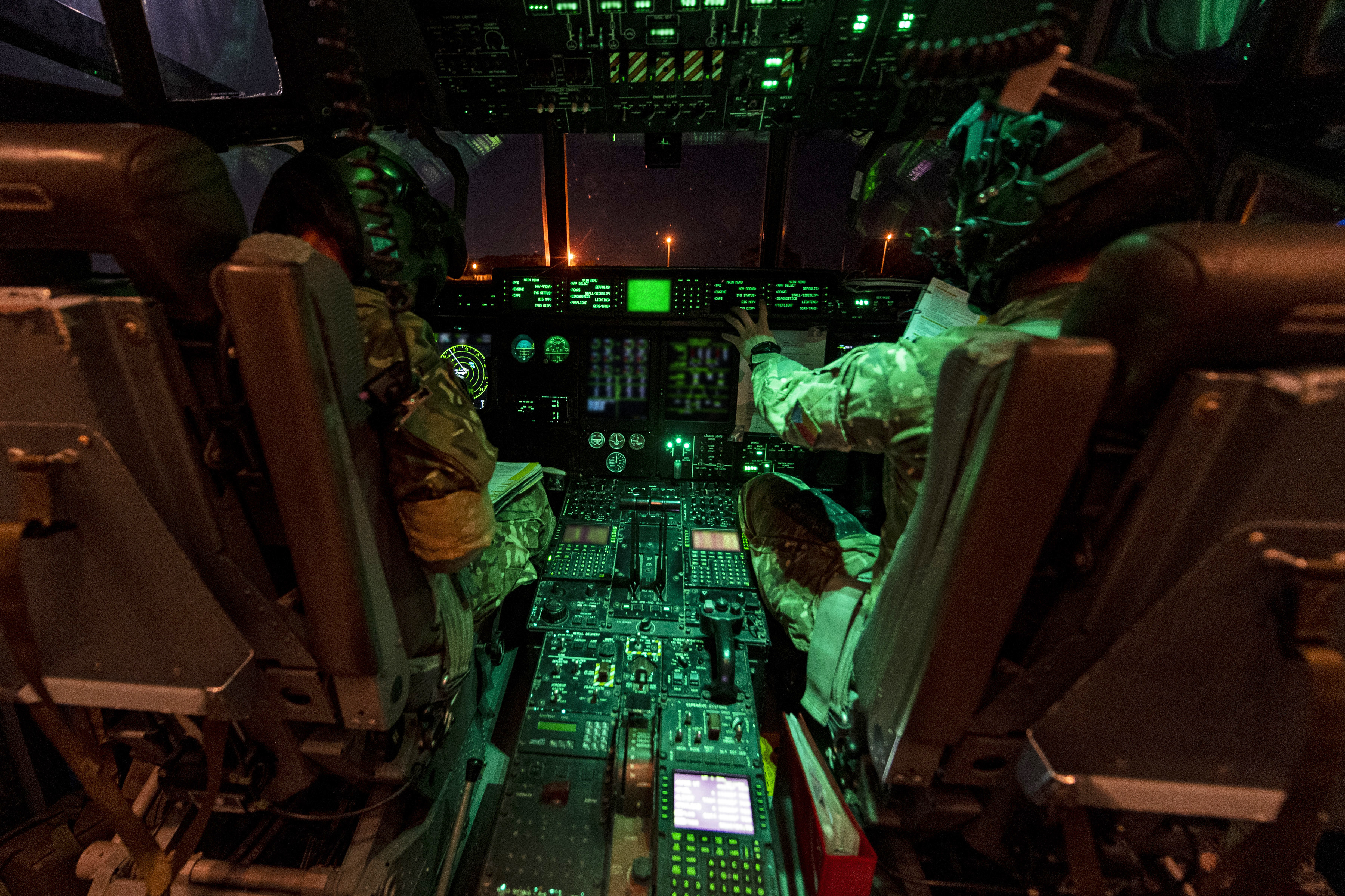 An RAF C-17 Globemaster at Royal Air Force Wittering