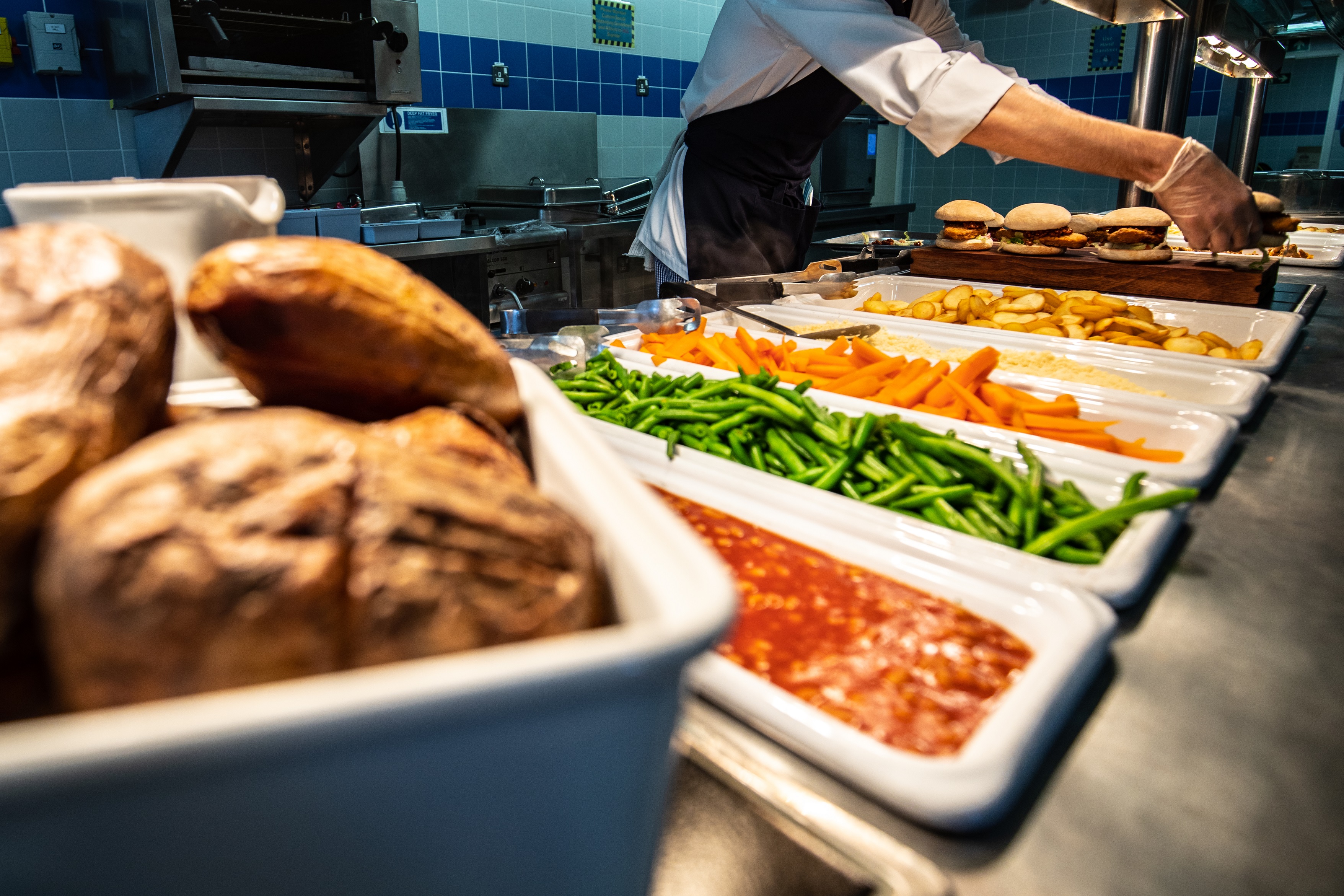 The food servery at the lunchtime service on Wednesday 22nd September