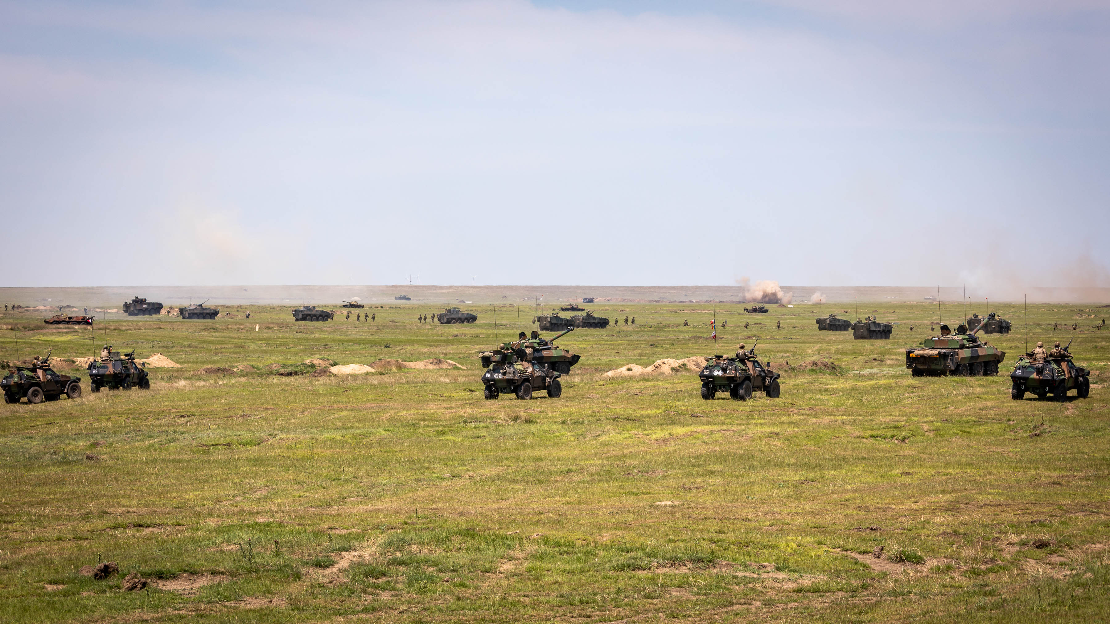 Armoured tank vehicles.