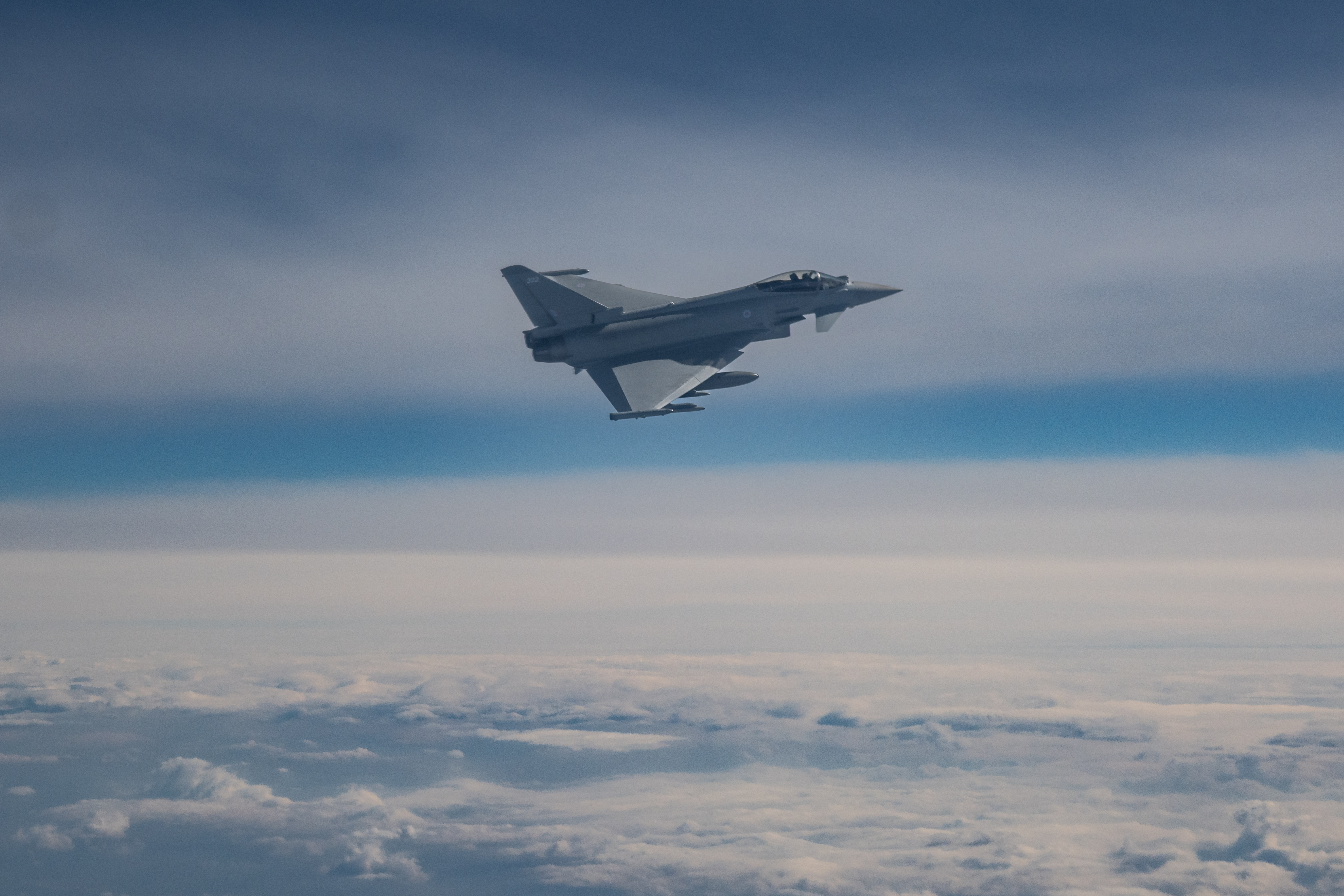 Typhoon in flight.
