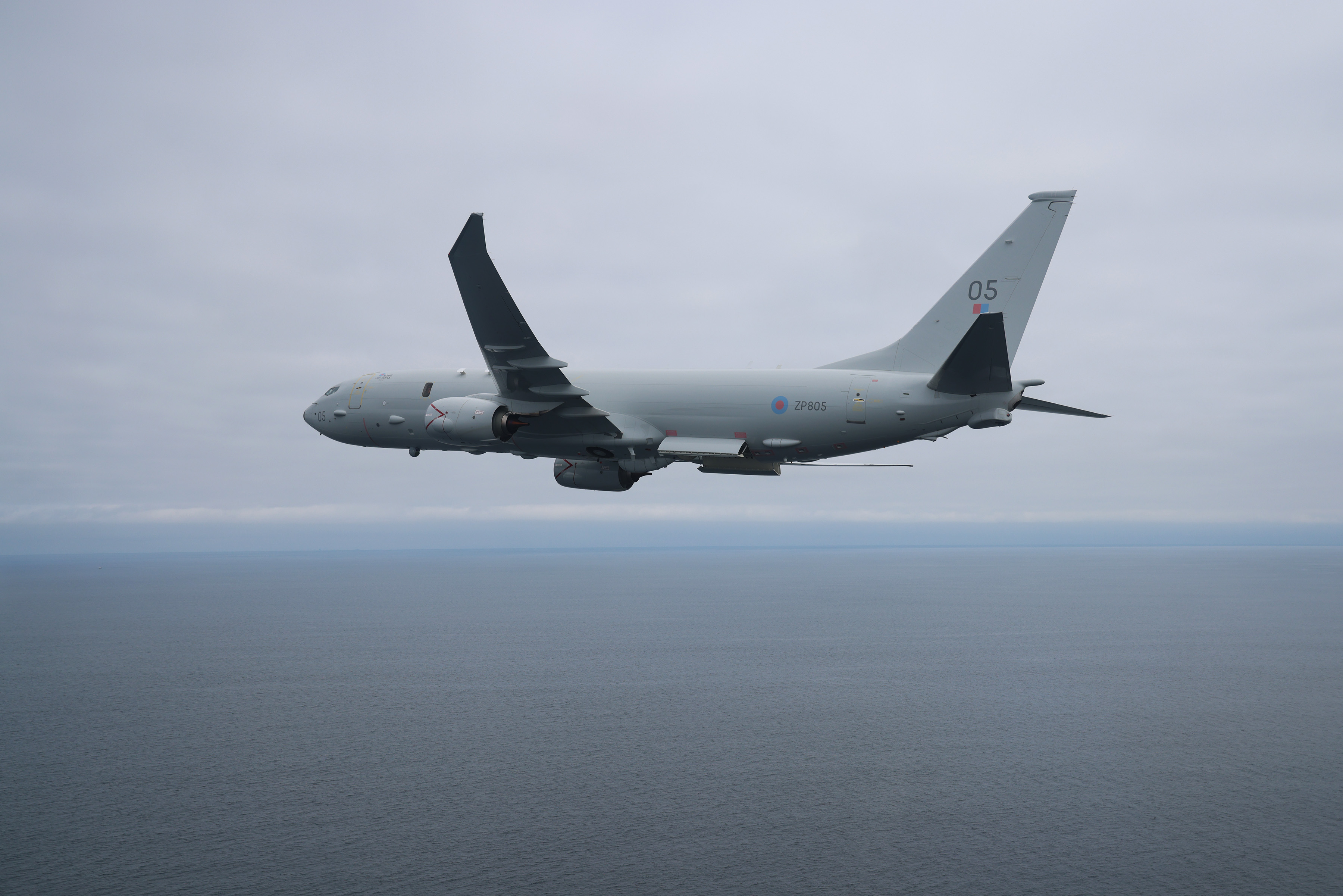 Image shows Poseidon aircraft in flight.