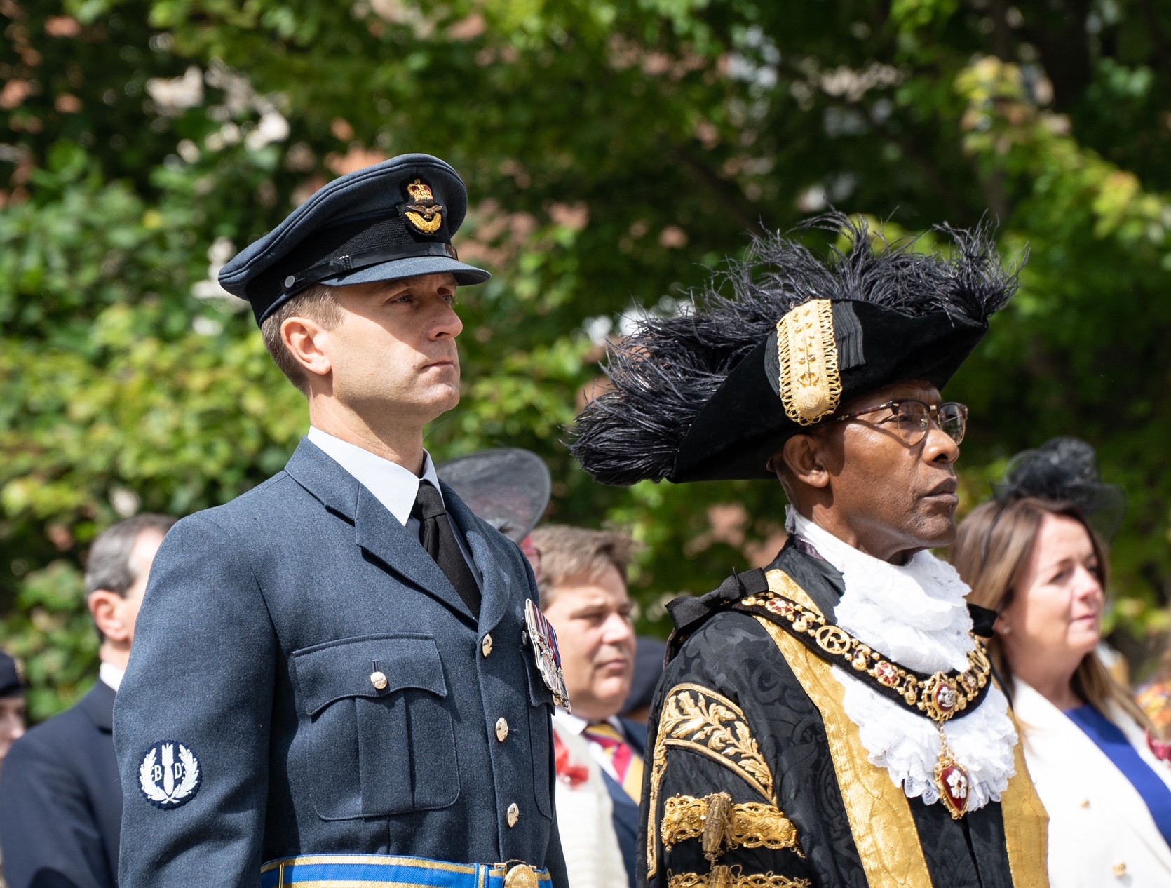 Wing Commander Dutton and the Lord Mayor of Leicester, Councillor George Cole