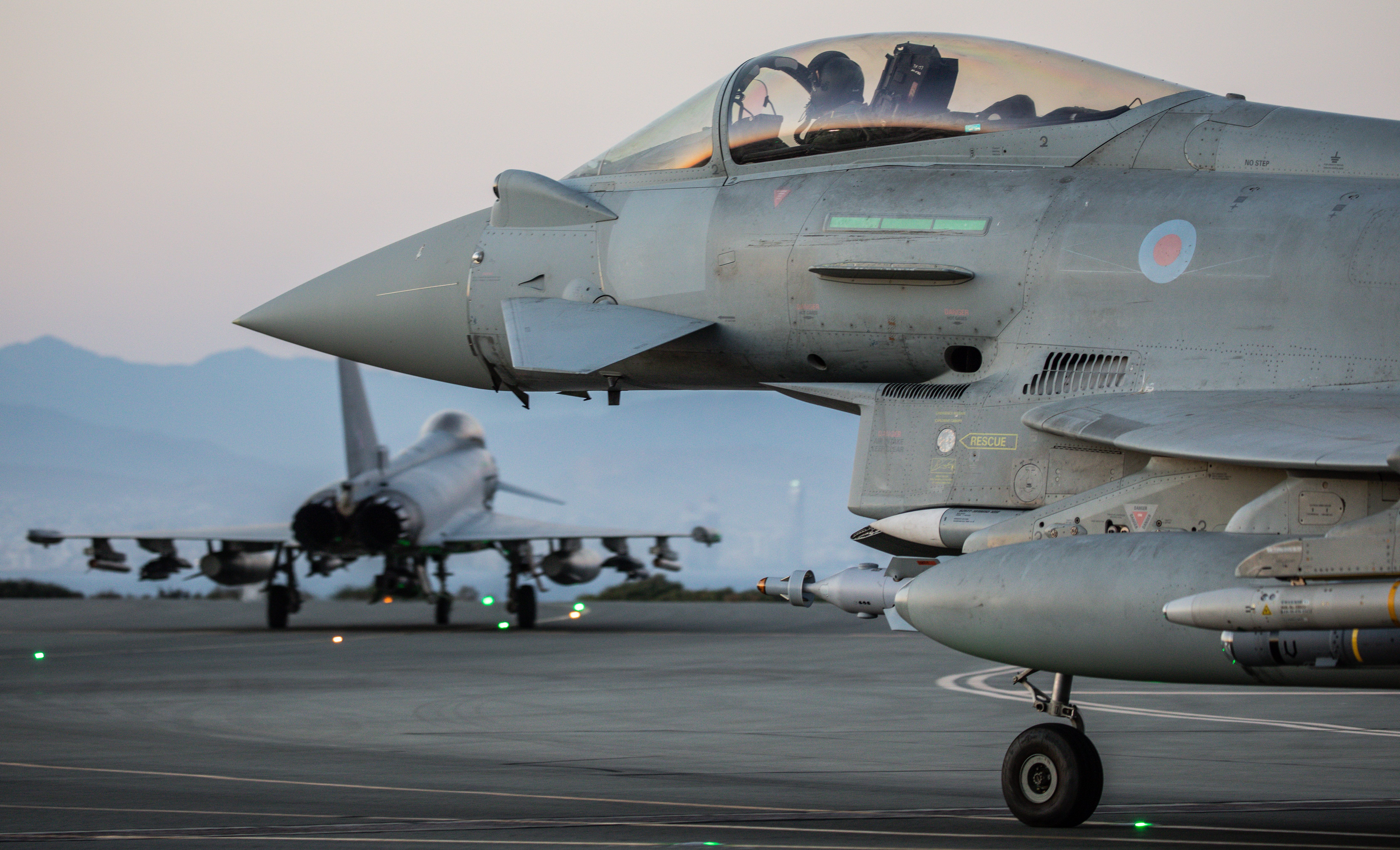 Two Typhoons on the runway.