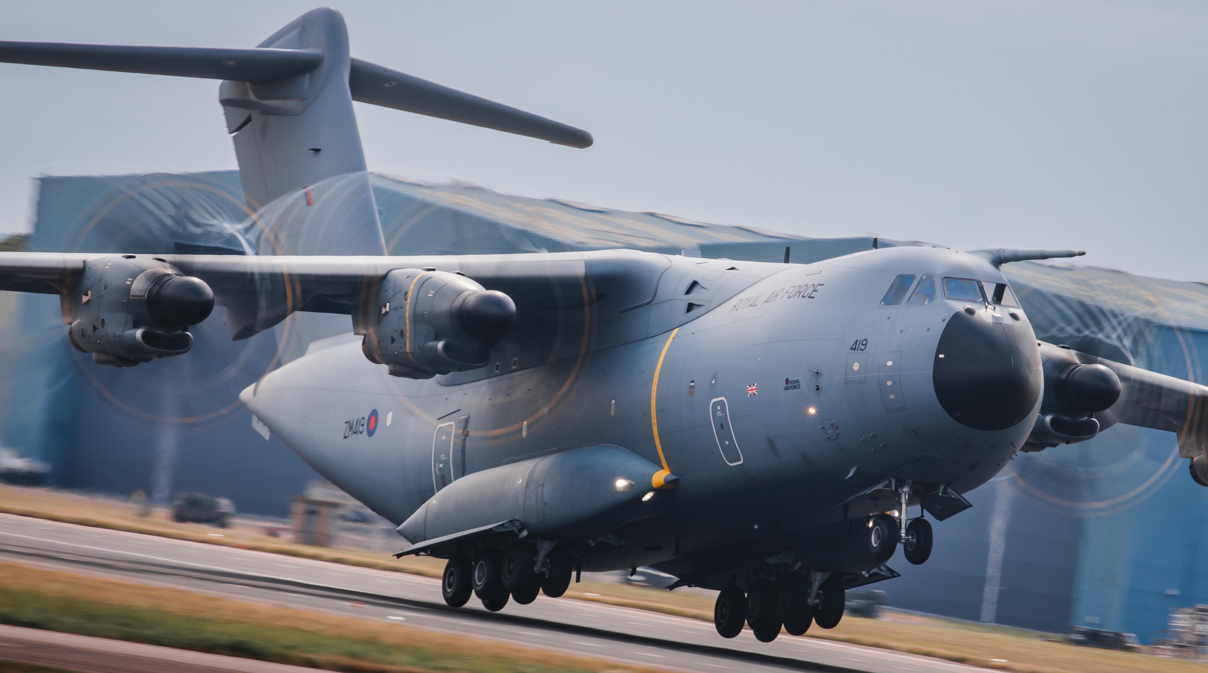 Image shows Atlas aircraft about to take off.