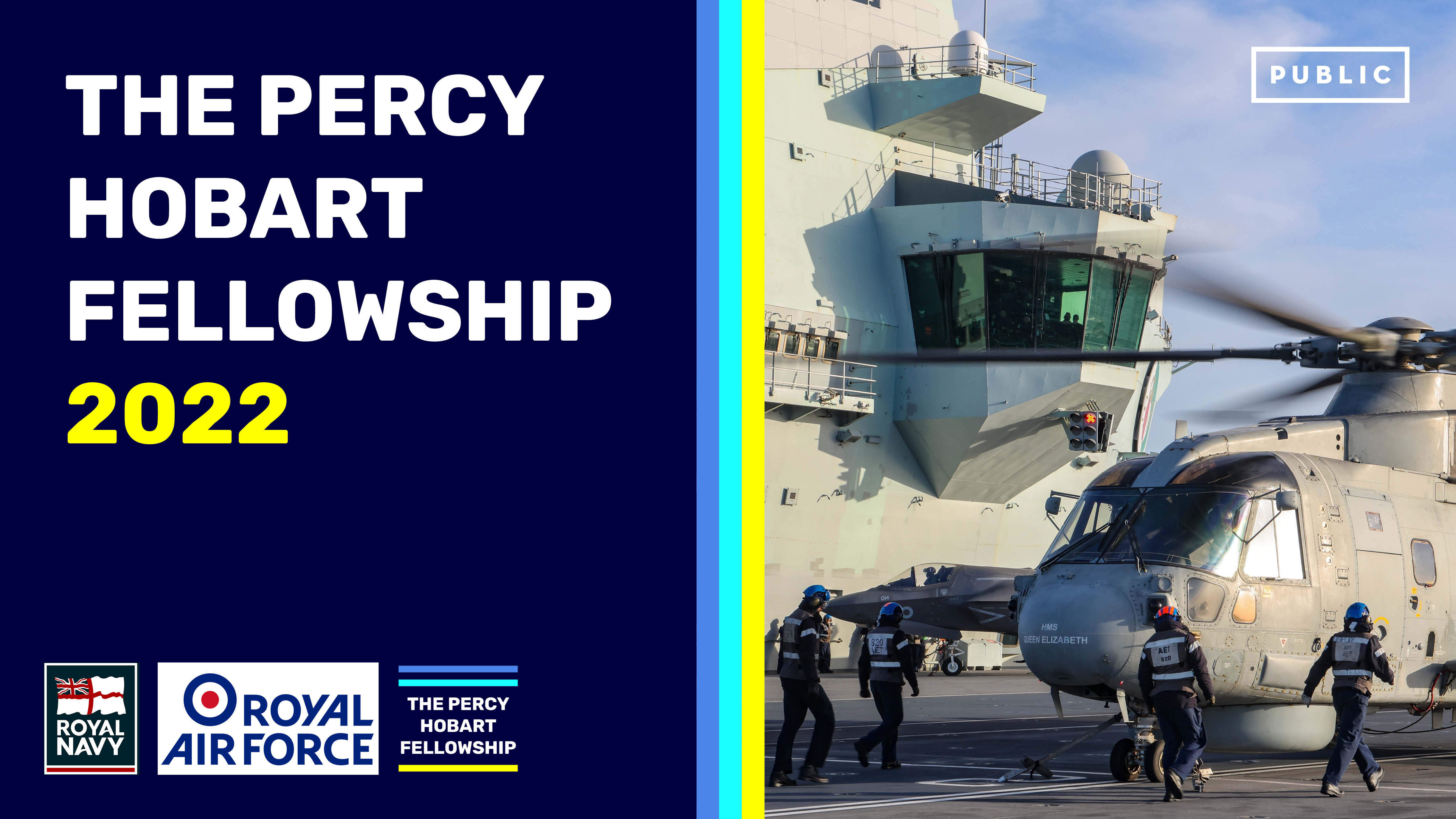 The Percy Hobart Fellowship 2022 banner features helicopters.