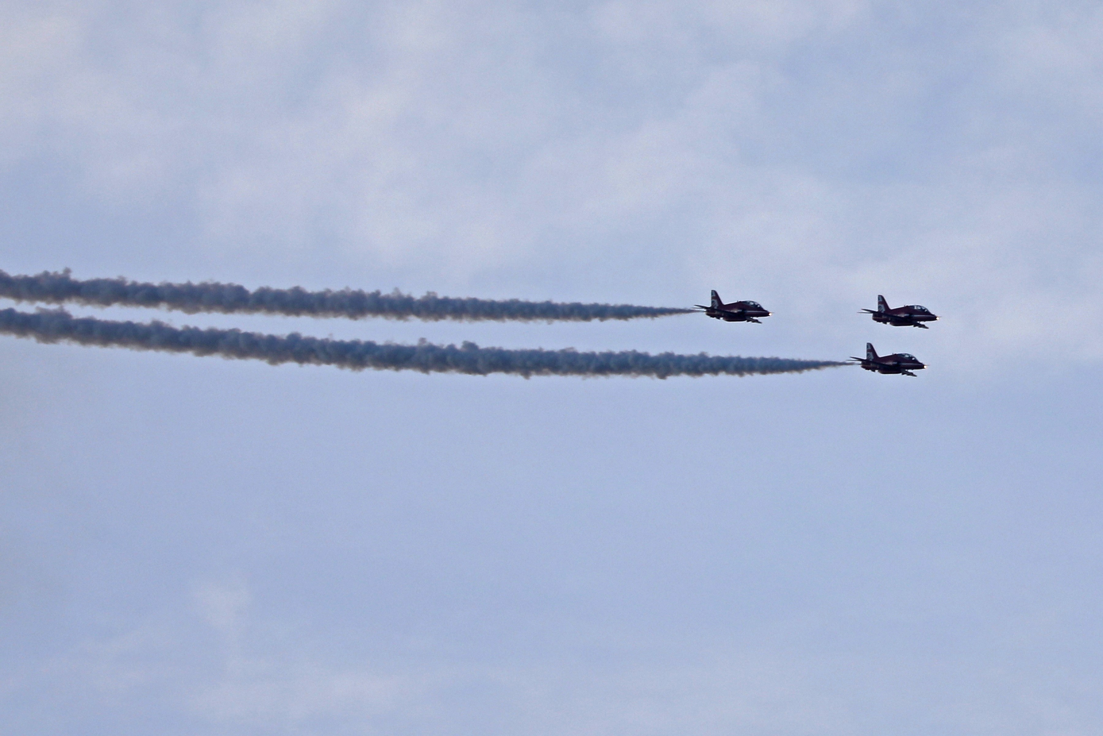 One of the first Red Arrows sorties for Flt Lts Roberts and Kershaw.