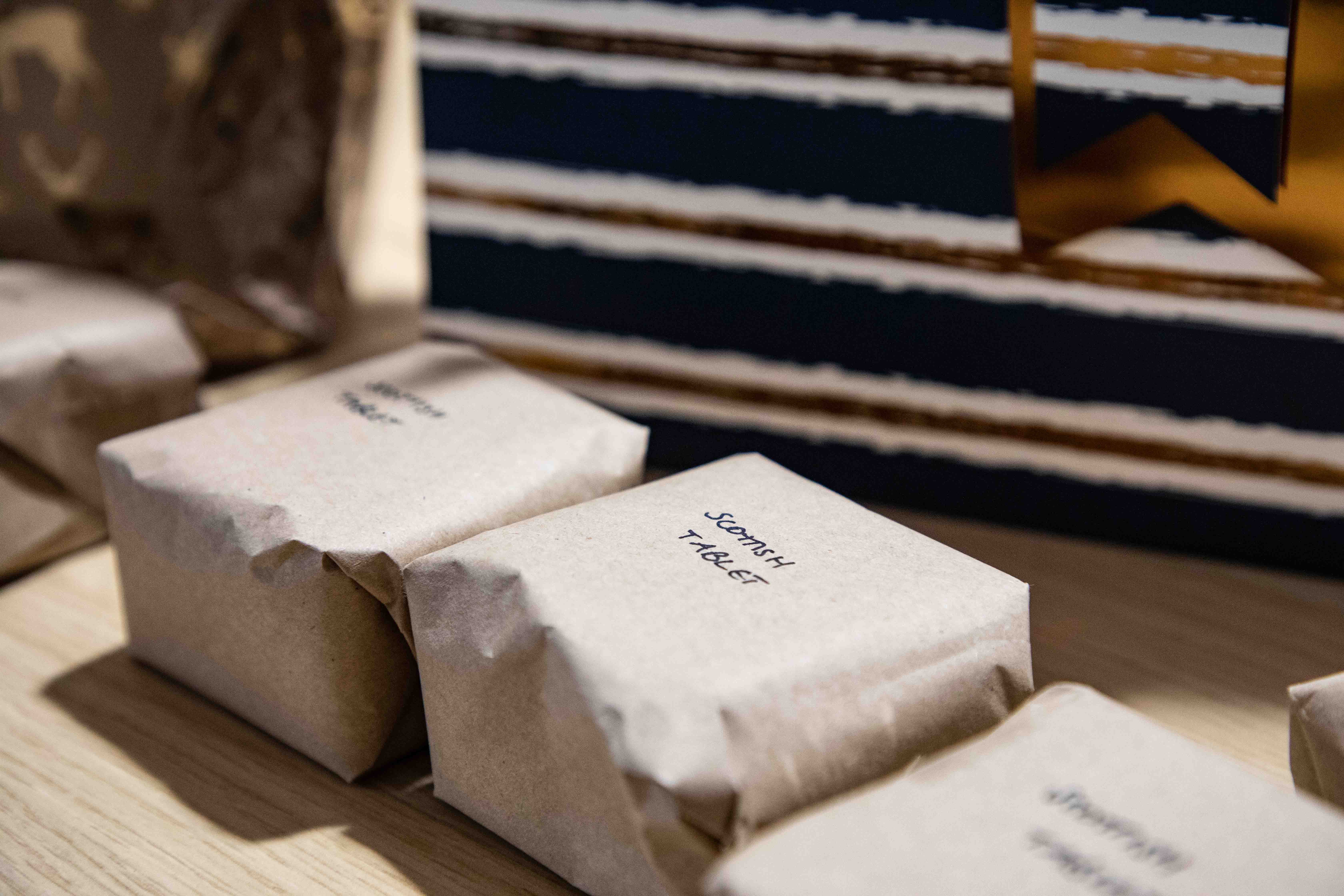 The carefully wrapped packages of Scottish Tablet