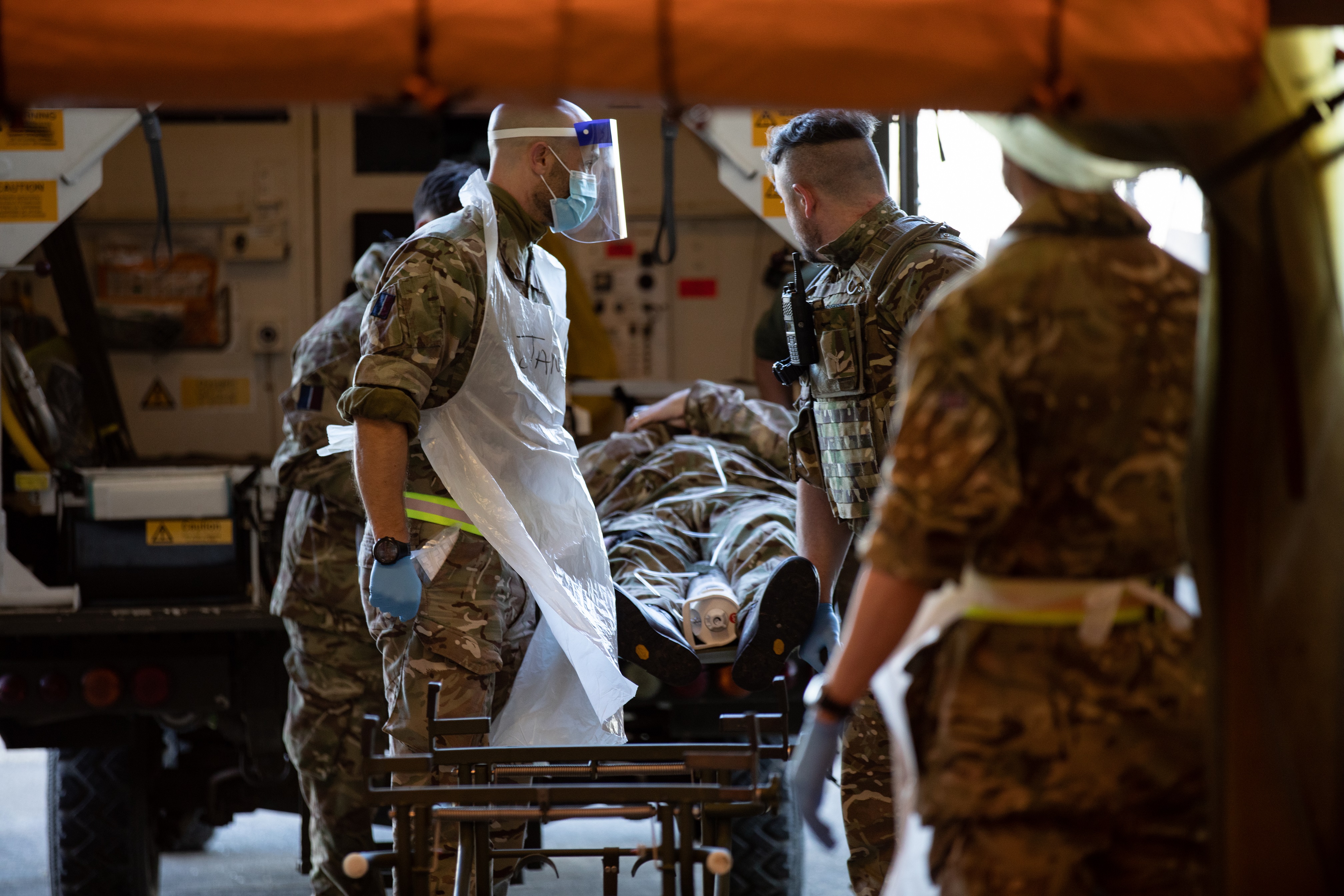 Personnel from RAF Tactical Medical Wing in training during Exercise Agile Pirate