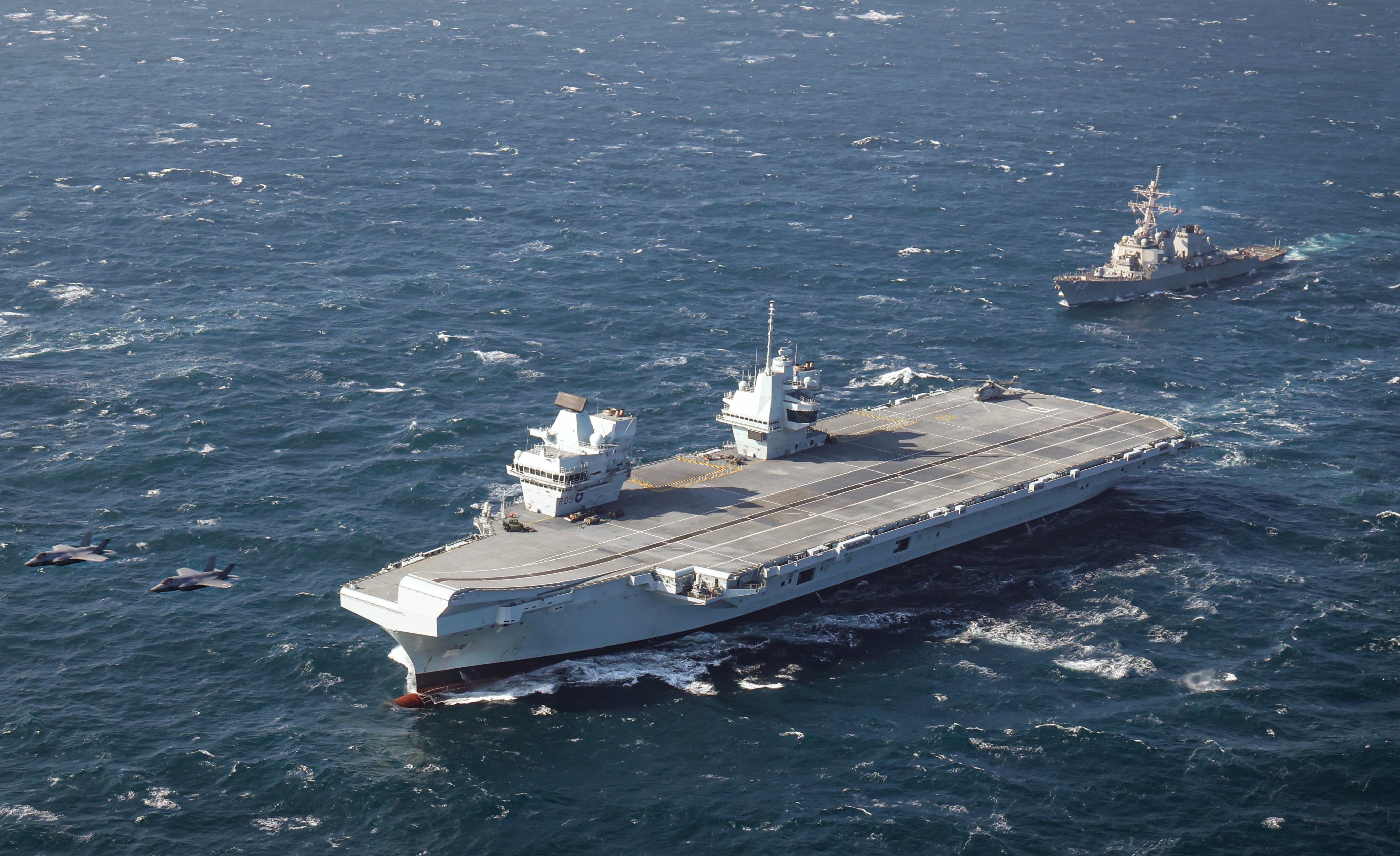 HMS Prince of Wales and naval vessels.