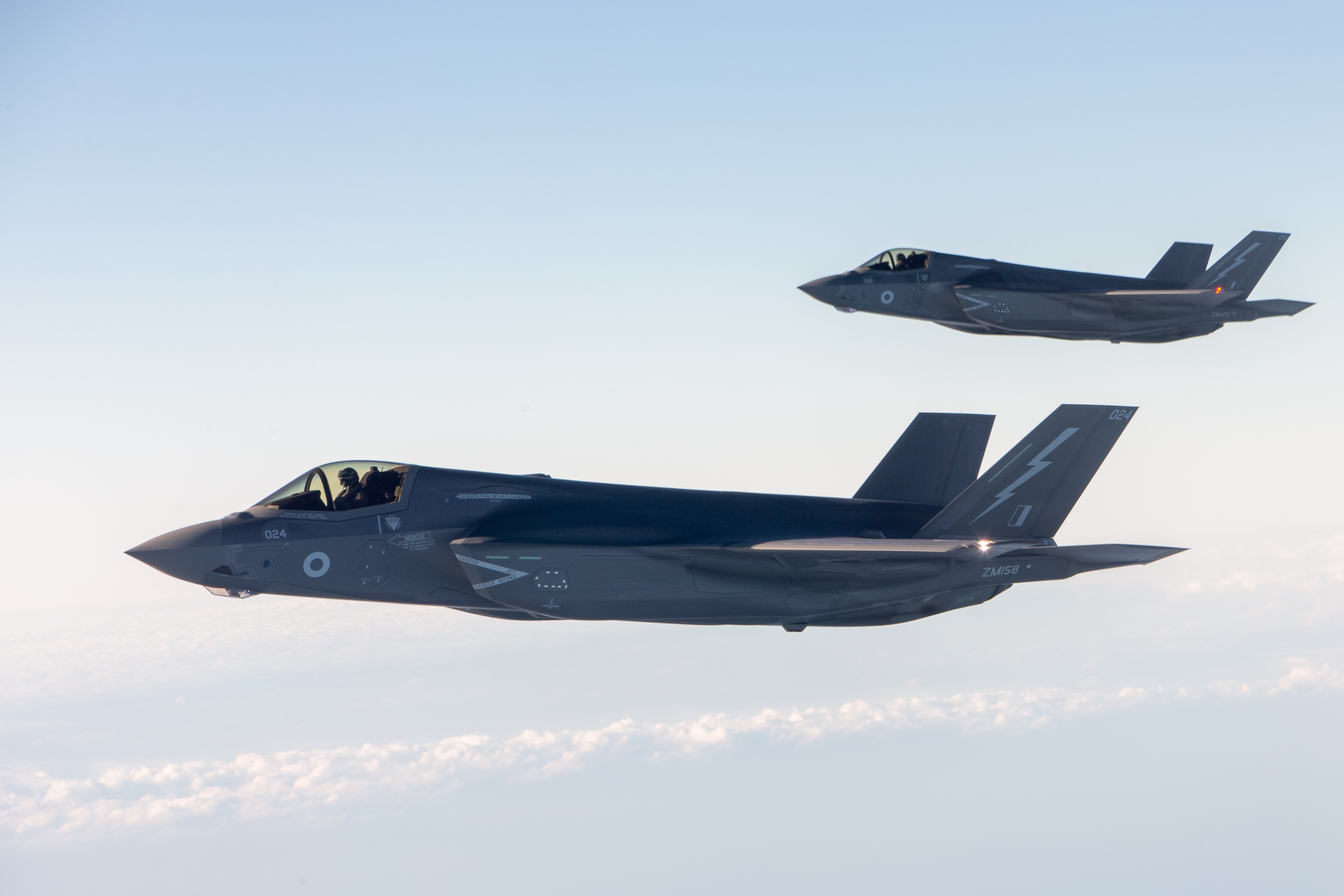 Typhoons in flight.