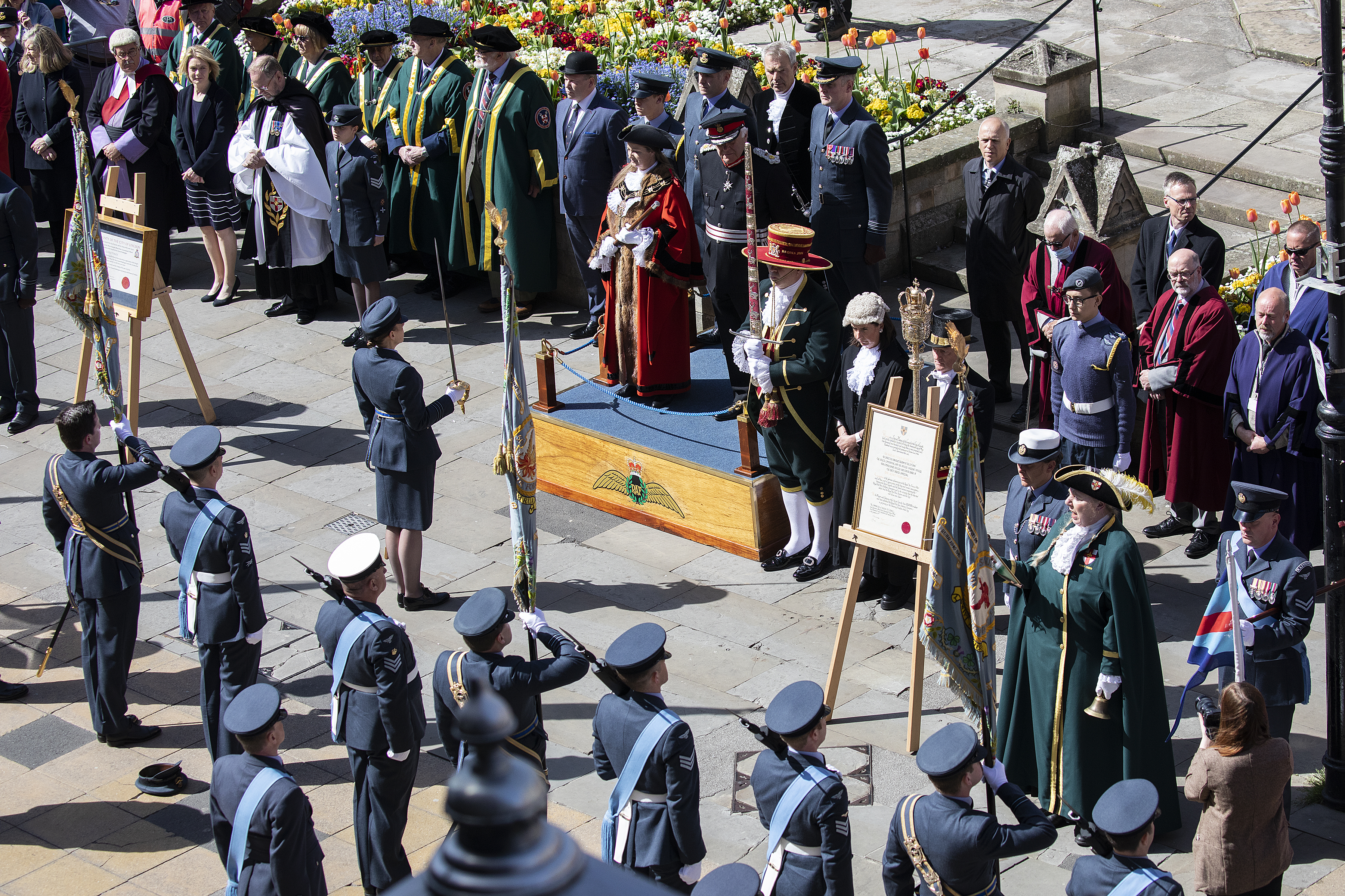 Personnel during parade.