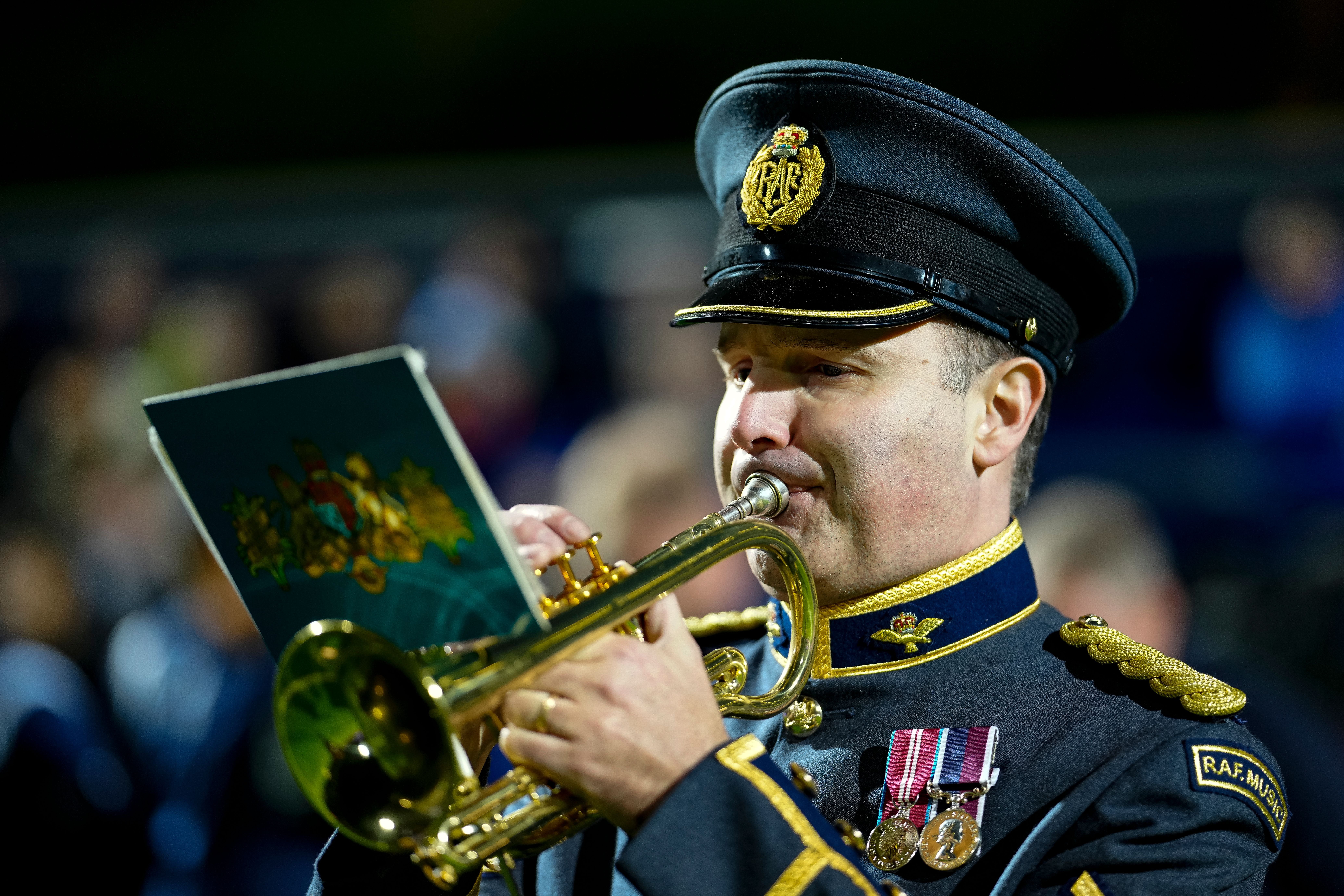 Trumpet player.