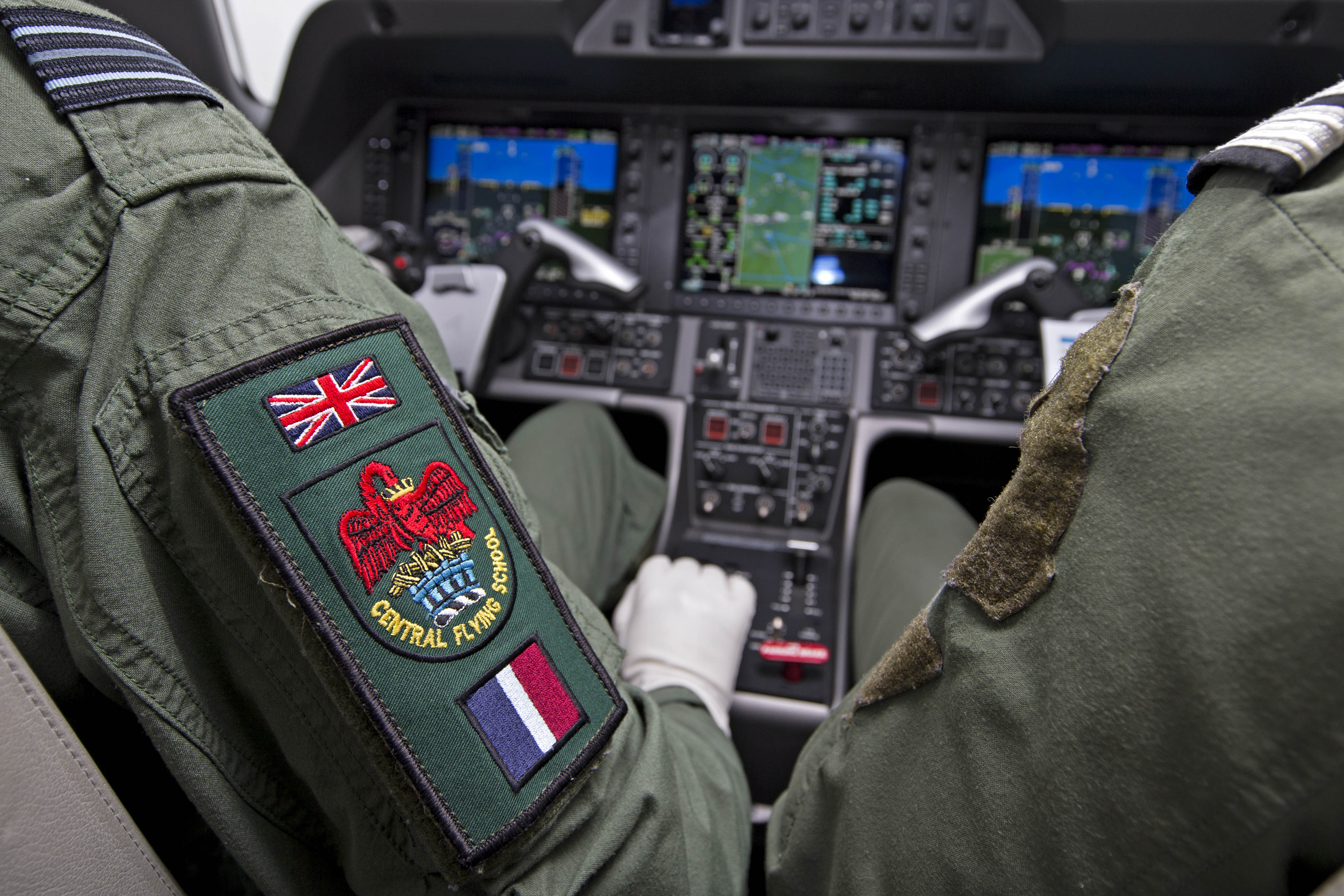 Image shows RAF Pilots in the cockpit. 