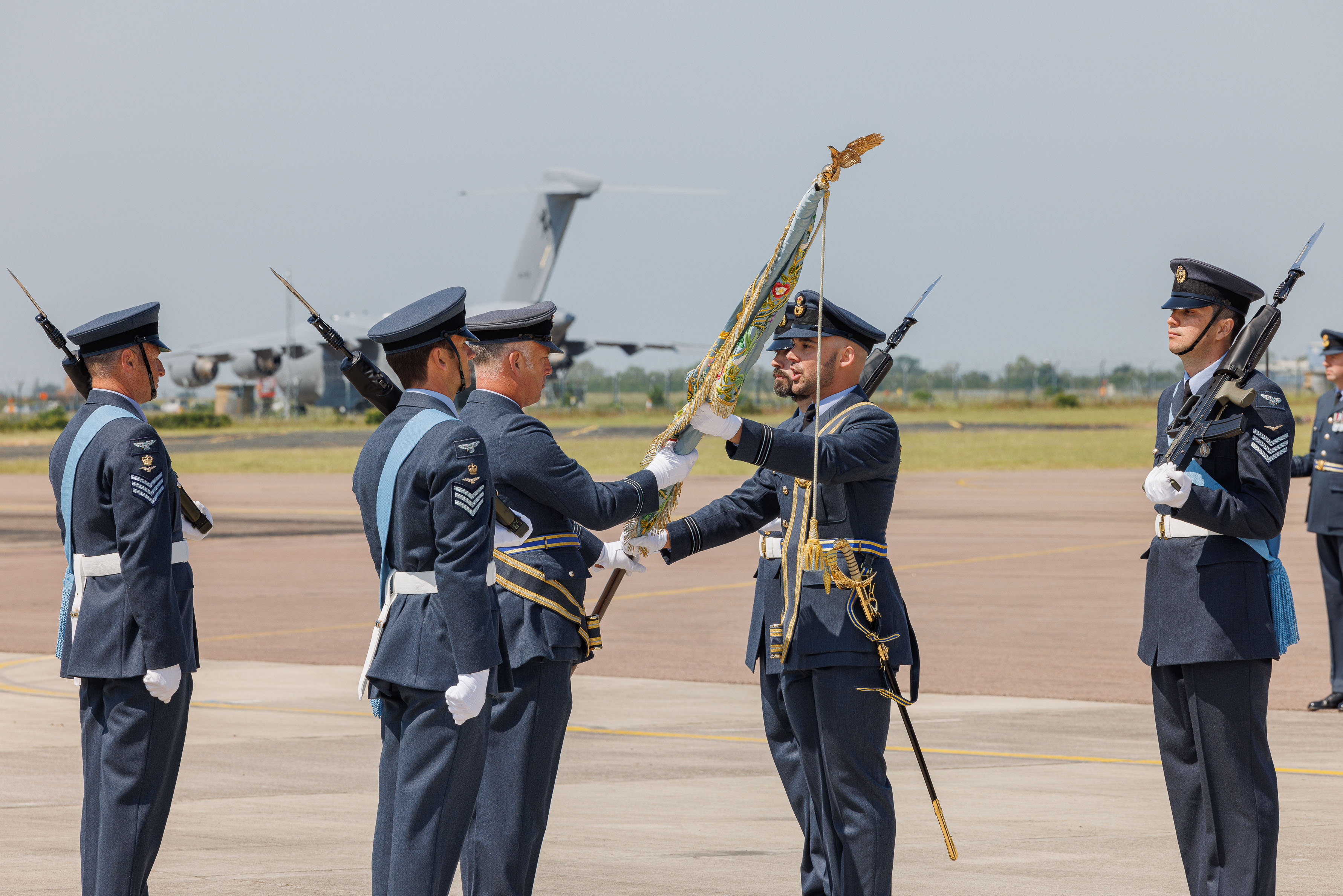 No.47 Squadron standard is handed over