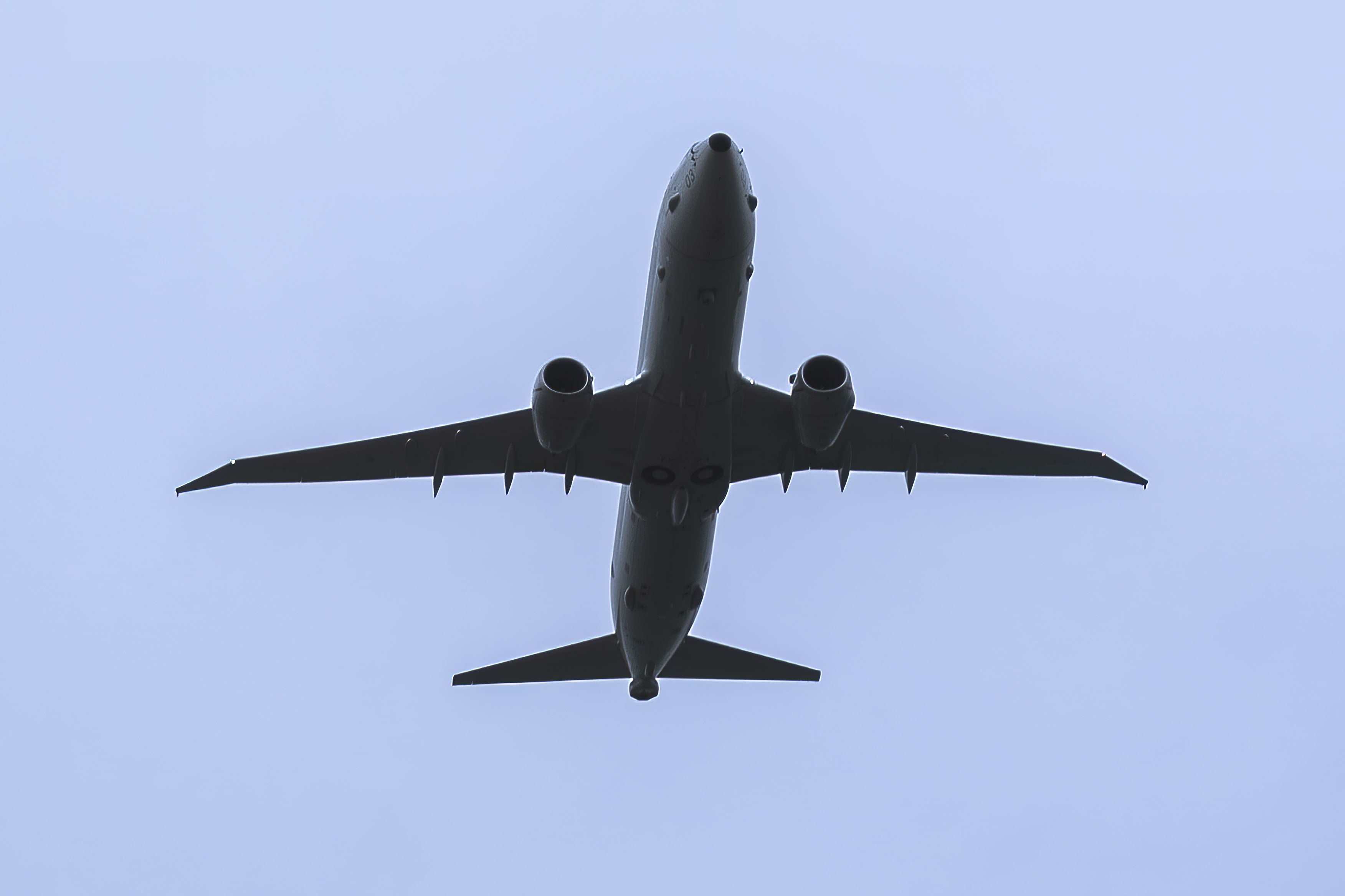 View of Poseidon in flight, from below.