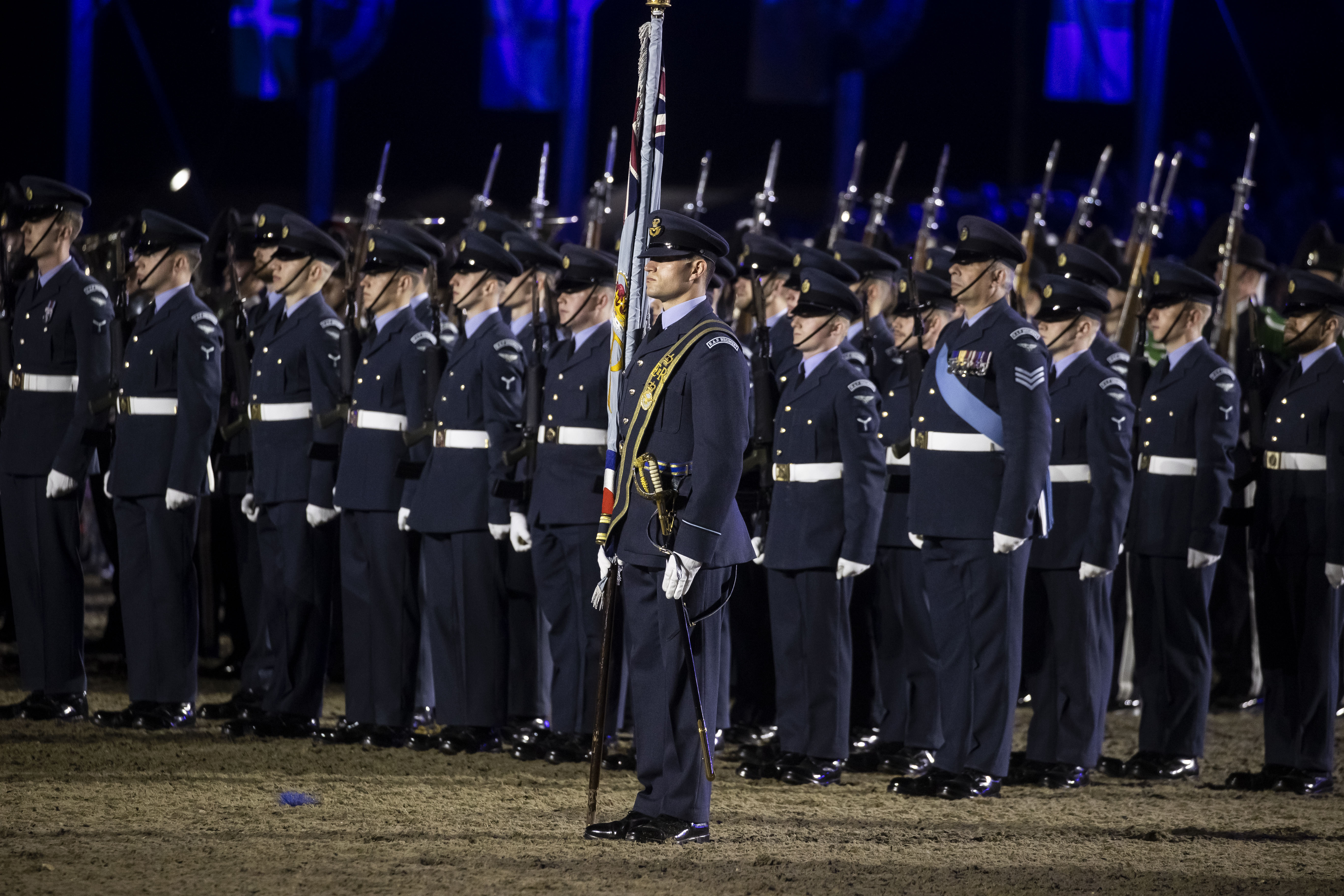 Personnel during service.