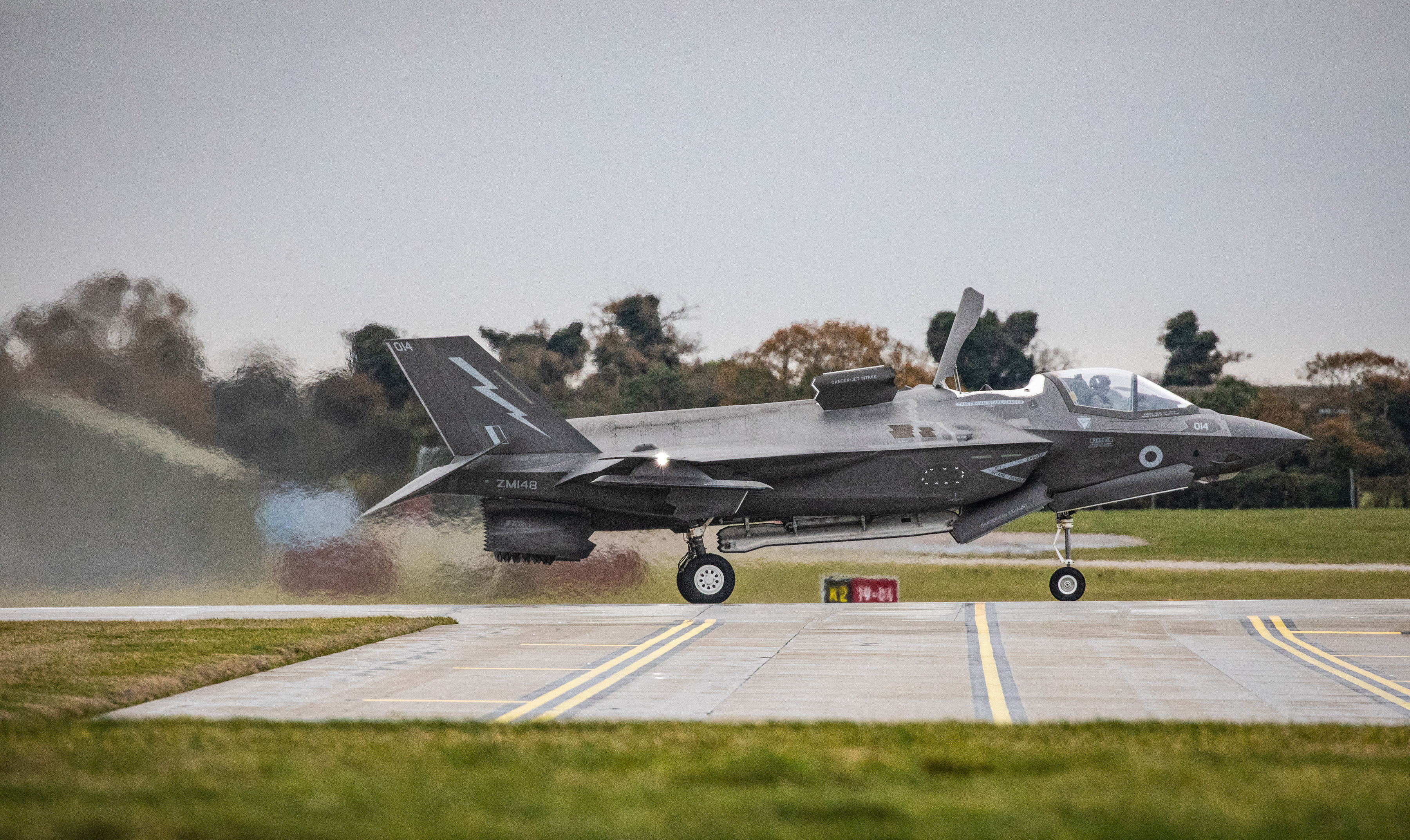 Lightning on the airfield.