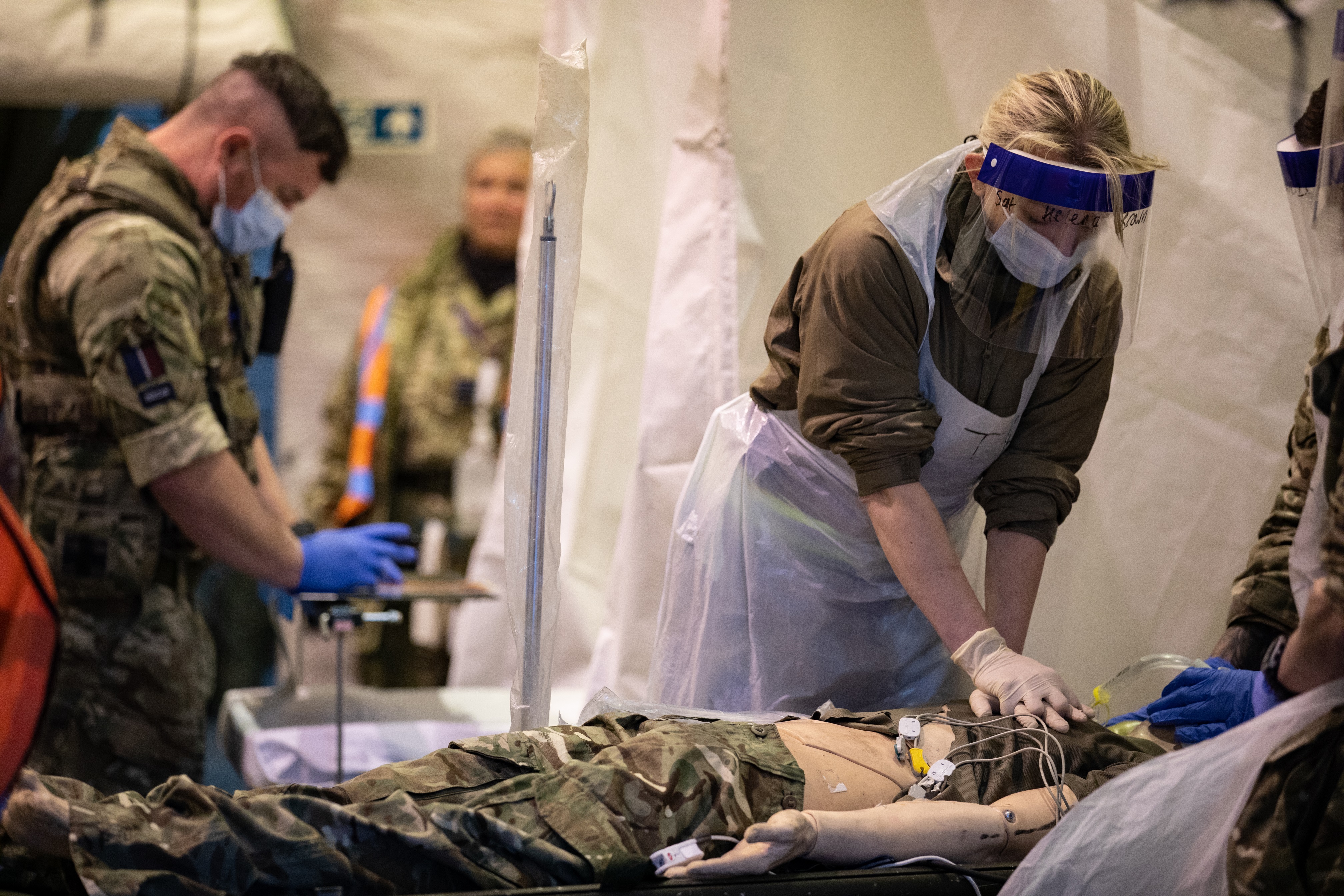 Personnel from RAF Tactical Medical Wing in training during Exercise Agile Pirate