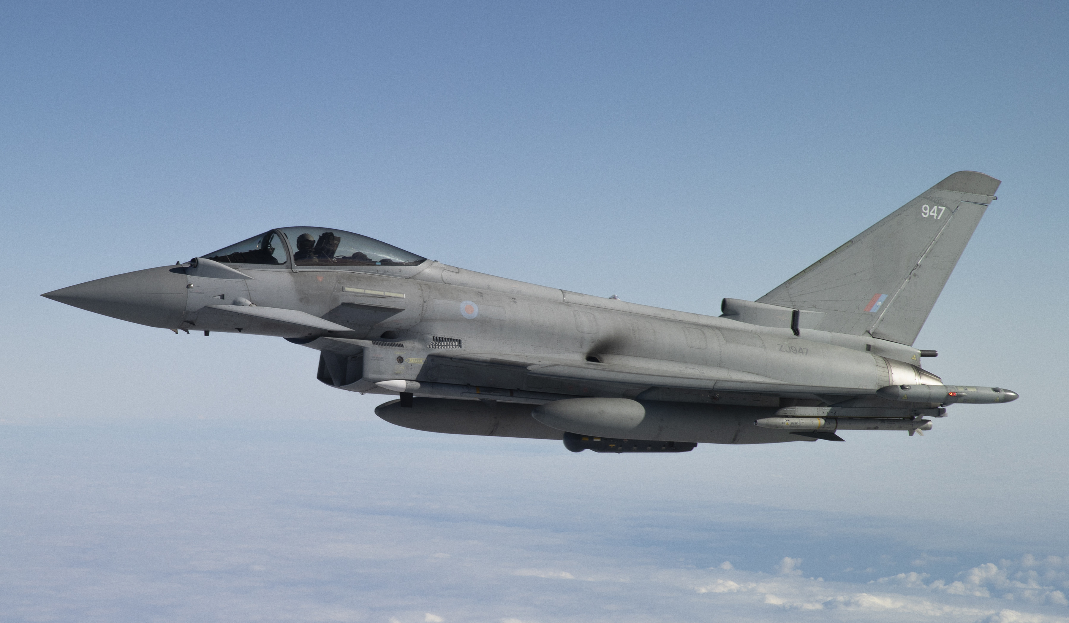 RAF Typhoon in flight.
